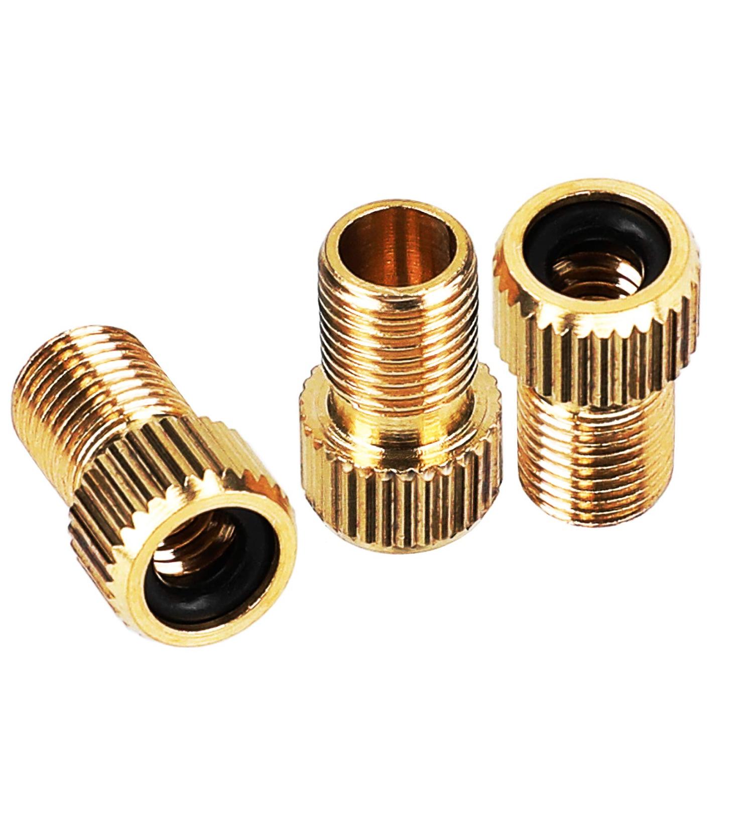 mumbi 3X Bicycle Valve Adapter - Compatible with DV SV Dunlop Sclaverand & French Presta to Schrader AV - Copper Construction for International Shipping - Buy Online on SooperMarket.com