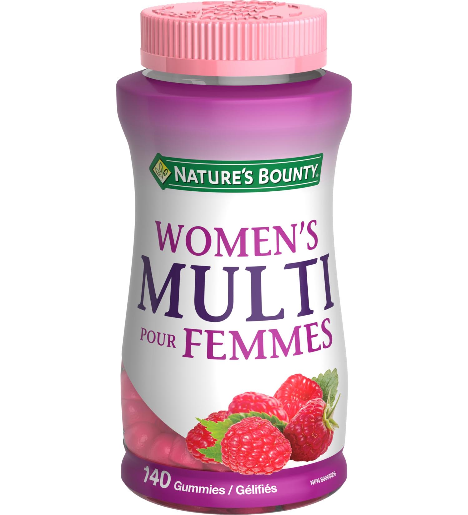 Nature's Bounty Women's Multivitamin Gummies Helps Maintain Eyesight Skin and Immune Function Helps in Development of Bone Cartilage Teeth and Gums Helps Thyroid Gland Function 140 Gummies - Buy Online on SooperMarket.com