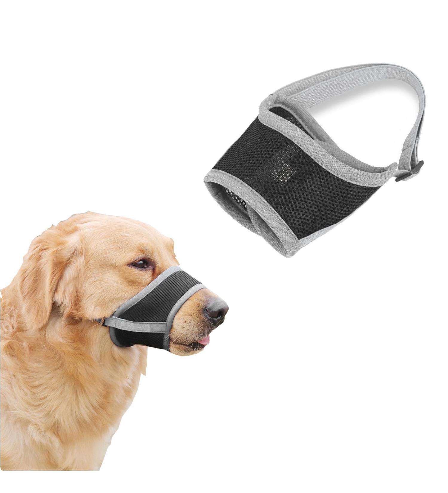 Adjustable Dog Muzzle for Small Medium & Large Dogs - Gray - Prevent Biting Barking & Chewing - Buy Online on SooperMarket.com