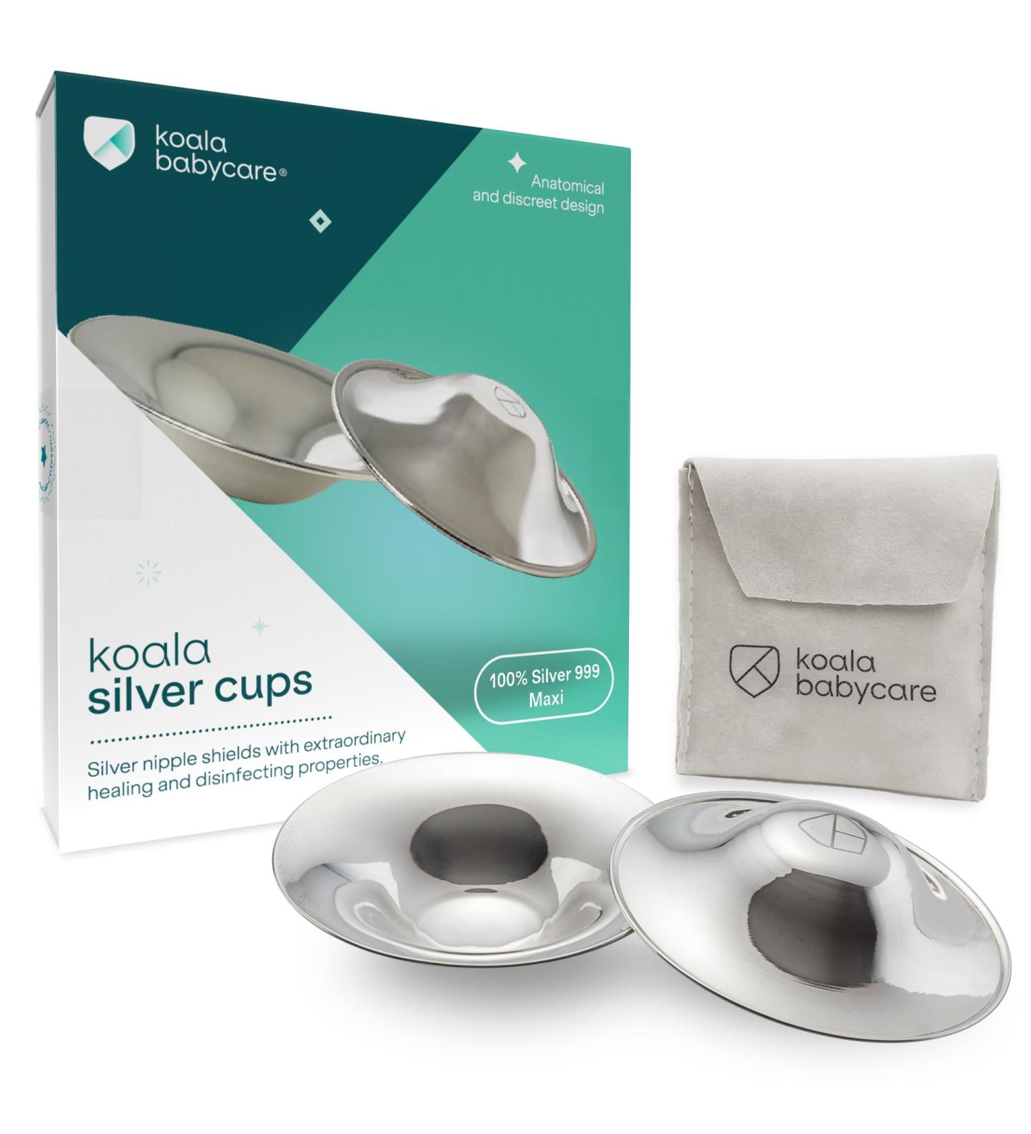 Koala BabyCare Silver H tchen - 2 Maxi Size Nipple Protectors | Soothing & Certified Medical Relief for Sensitive Nipples - Buy Online on SooperMarket.com
