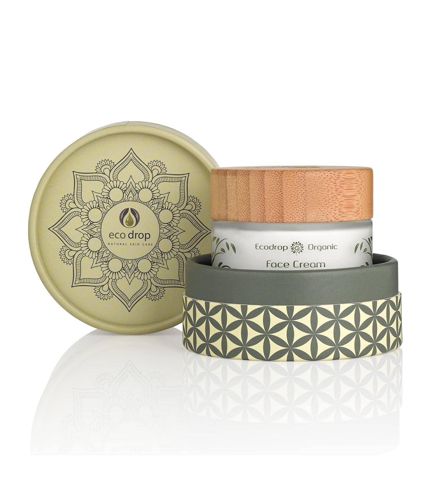 Ecodrop Organic Face Cream | Advanced Daily Facial Cream for Women | 100% All Natural Ingredients | Moisturiser & Anti Ageing Treatment - Buy Online on SooperMarket.com