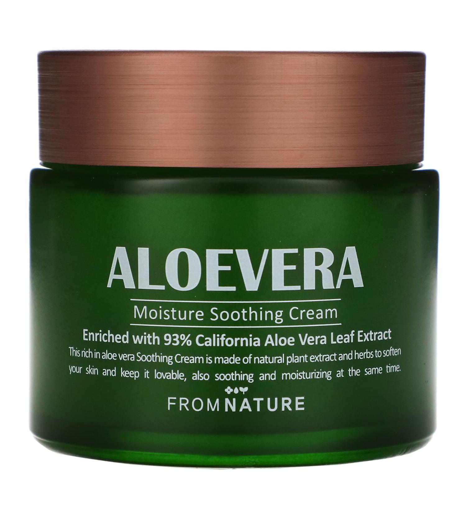 FromNature Aloe Vera 93% Moisture Soothing Cream - Hydrating Skin Relief 80ml - Buy Online on SooperMarket.com