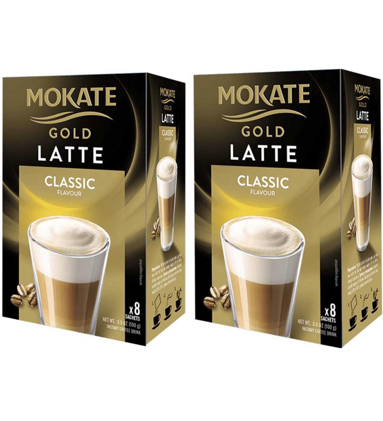 Mokate Gold Latte Classic Flavour in Powder 2x 8 Sachets 12.5grams Total 16 - Buy Online on SooperMarket.com