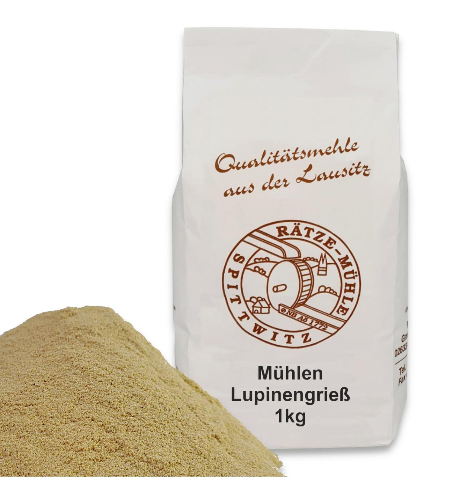 Buy Nutrient-Rich Lupine Semolina 1kg - Fresh from R tze Mill | High-Quality Sweet Lupine Flour for Baking & Cooking - Buy Online on SooperMarket.com