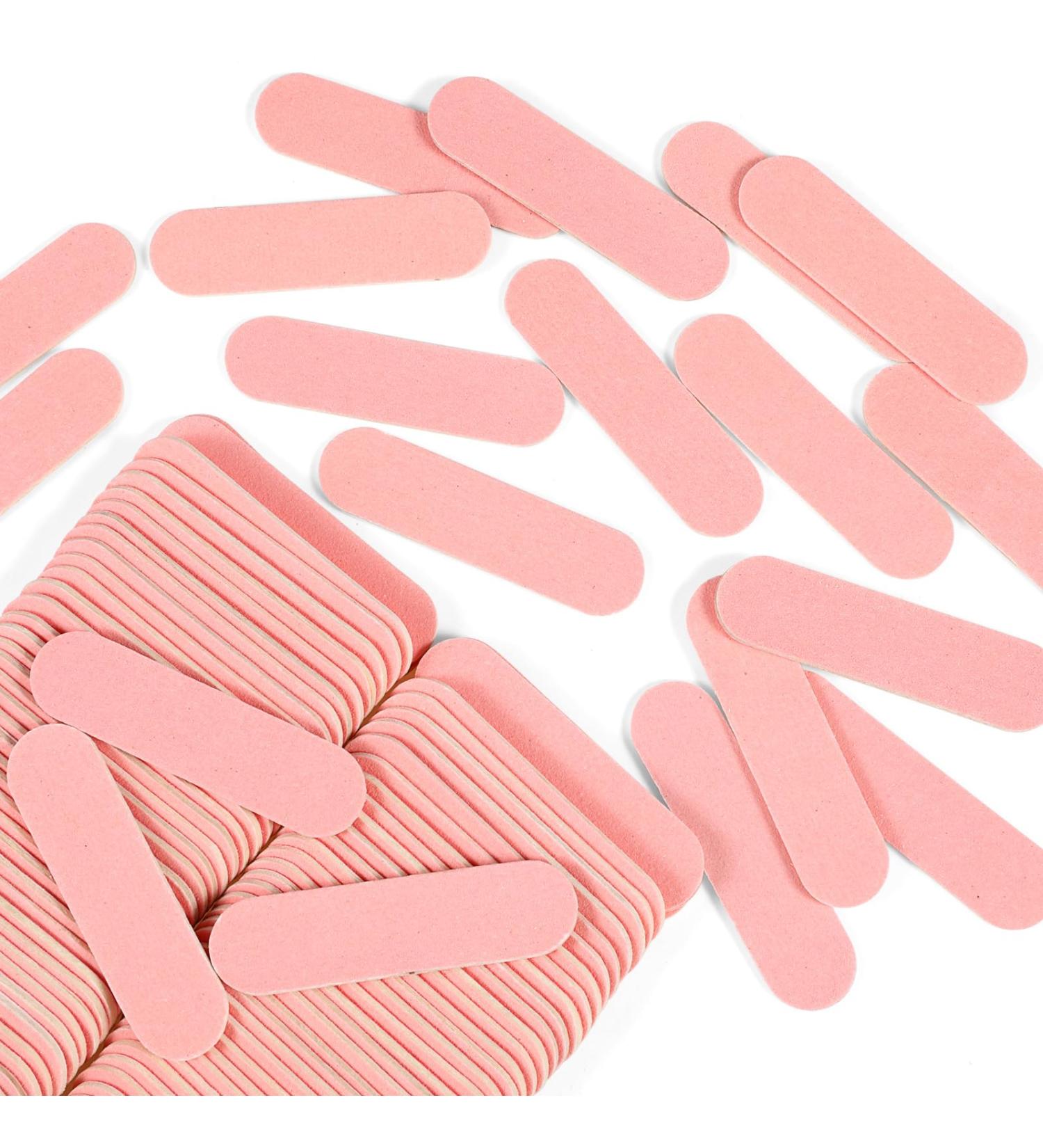 JSRQT 100 Mini Nail Files Double Sided Mini Nail Files Bulk Nail Buffer for Women Girls Fingernail Acrylic Nail File Set Emery Board Professional Nail Files 180/240 Grit Manicure Tool (Pink) - Buy Online on SooperMarket.com