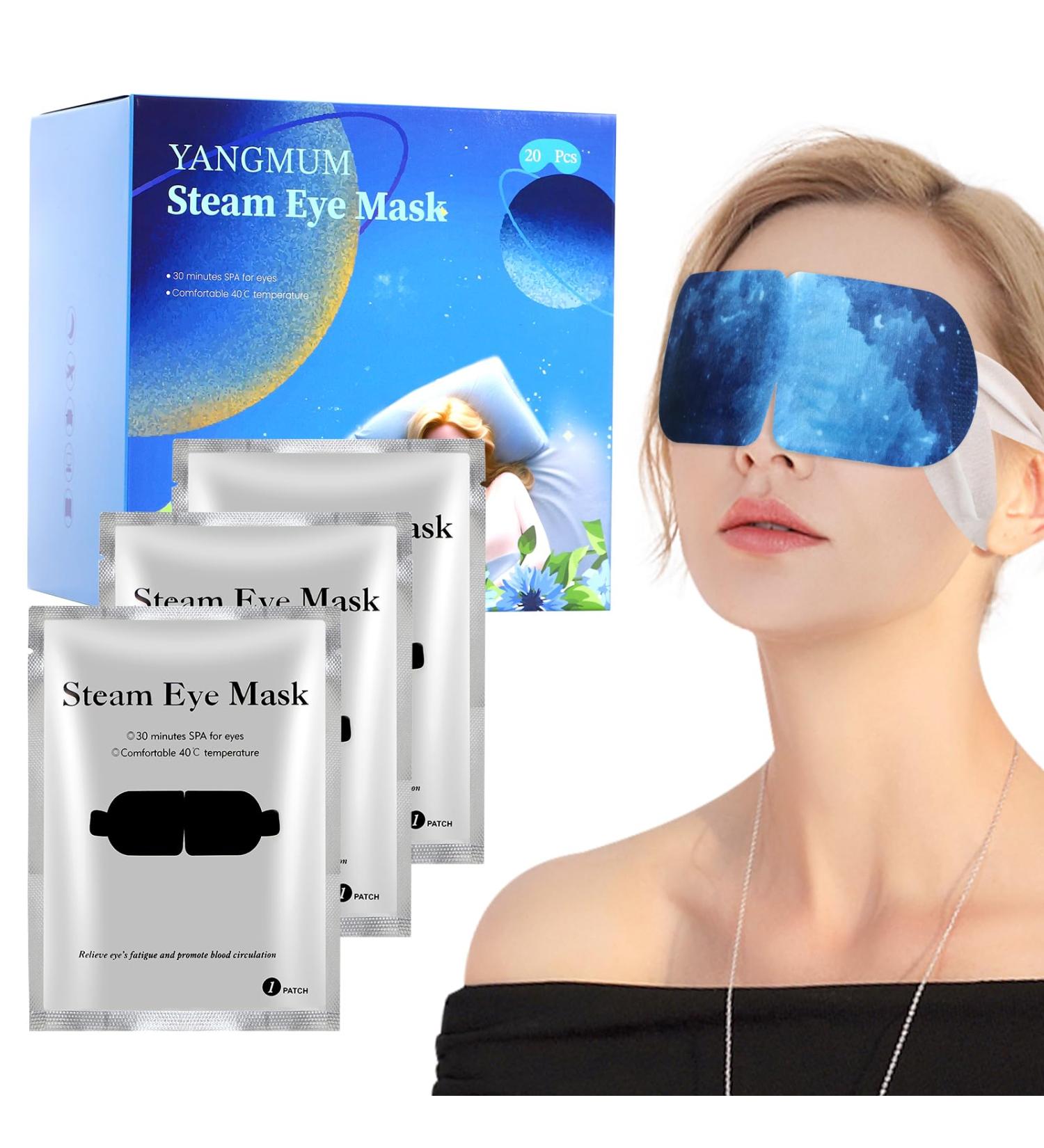 SDSM Steam Eye Mask 20 Packs Self Heating Eye Masks for Dry Eyes Warming Eye Mask Disposable Heated Eye Mask for Dry Eyes Fatigue Dark Circles Tired Eyes Sleep Mask Stress Relief Gifts Unscented - Buy Online on SooperMarket.com