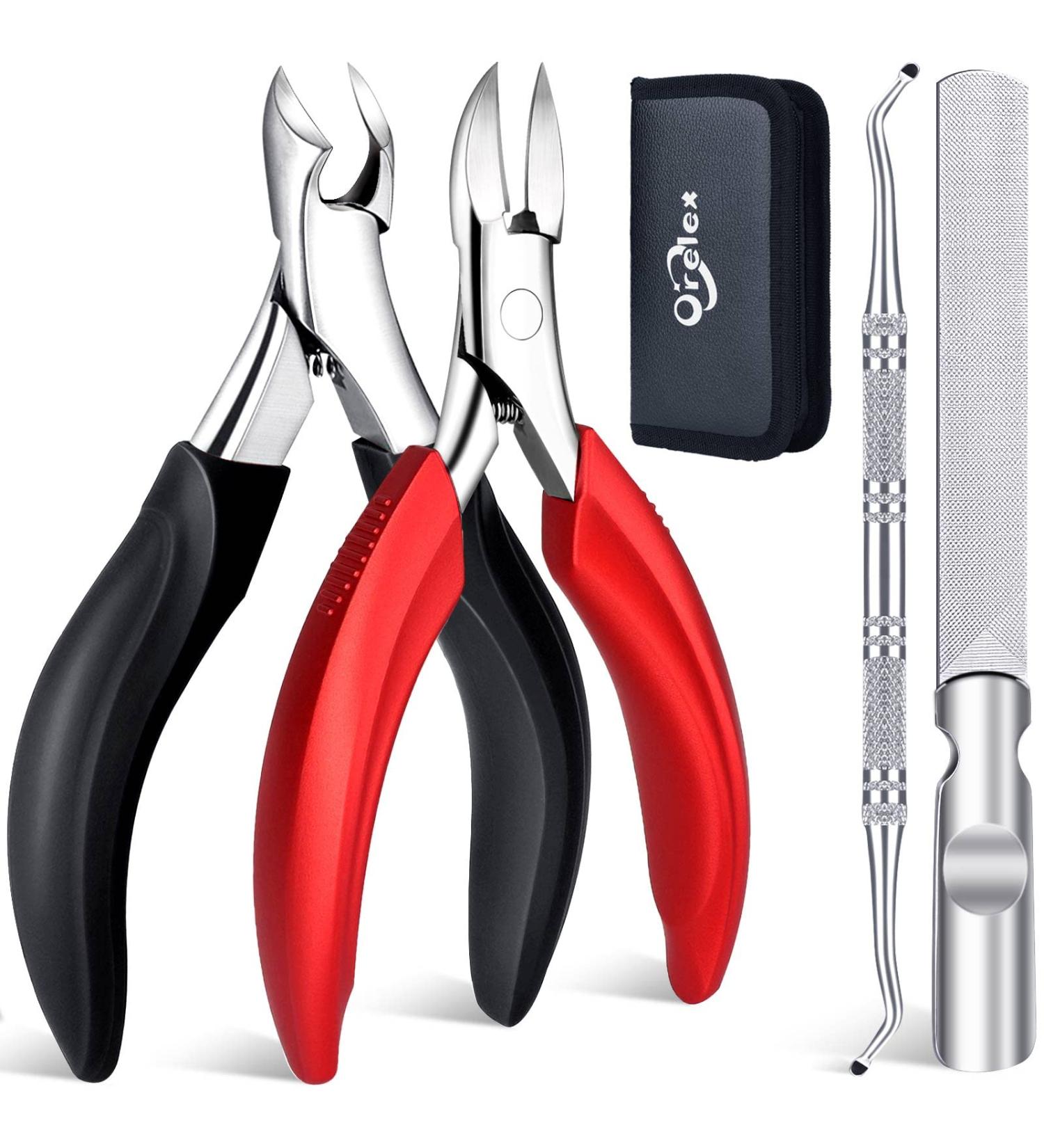 Orelex Long Handle Toe Nail Clippers for Seniors - Sharp Professional Ingrown Toenail Tool for Thick Toenails - Heavy Duty Adults Nail Clipper for Men - Buy Online on SooperMarket.com
