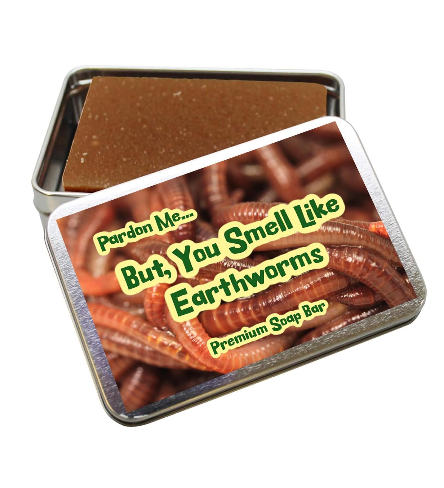 You Smell Like Earthworms Soap Bar - Gag Gift for Anglers & Outdoor Lovers | Unique Coffee Soap for Men & Women | Perfect Stocking Stuffer for Fishing Humor - Buy Online on SooperMarket.com