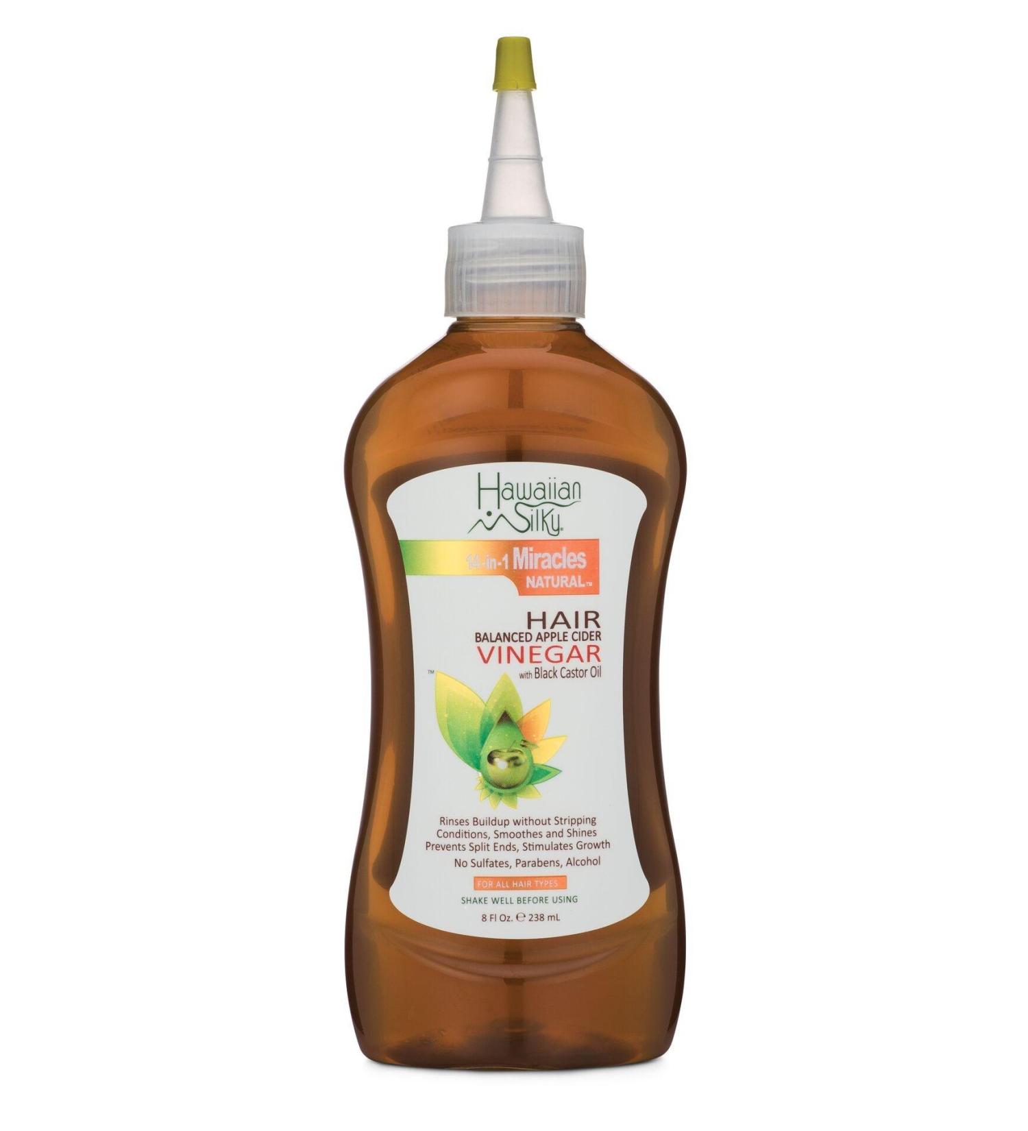 Hawaiian Silky 14-in-1 Miracles Apple Cider Vinegar with Black Castor Oil - 8 Fl Oz | International Shipping Available - Buy Online on SooperMarket.com