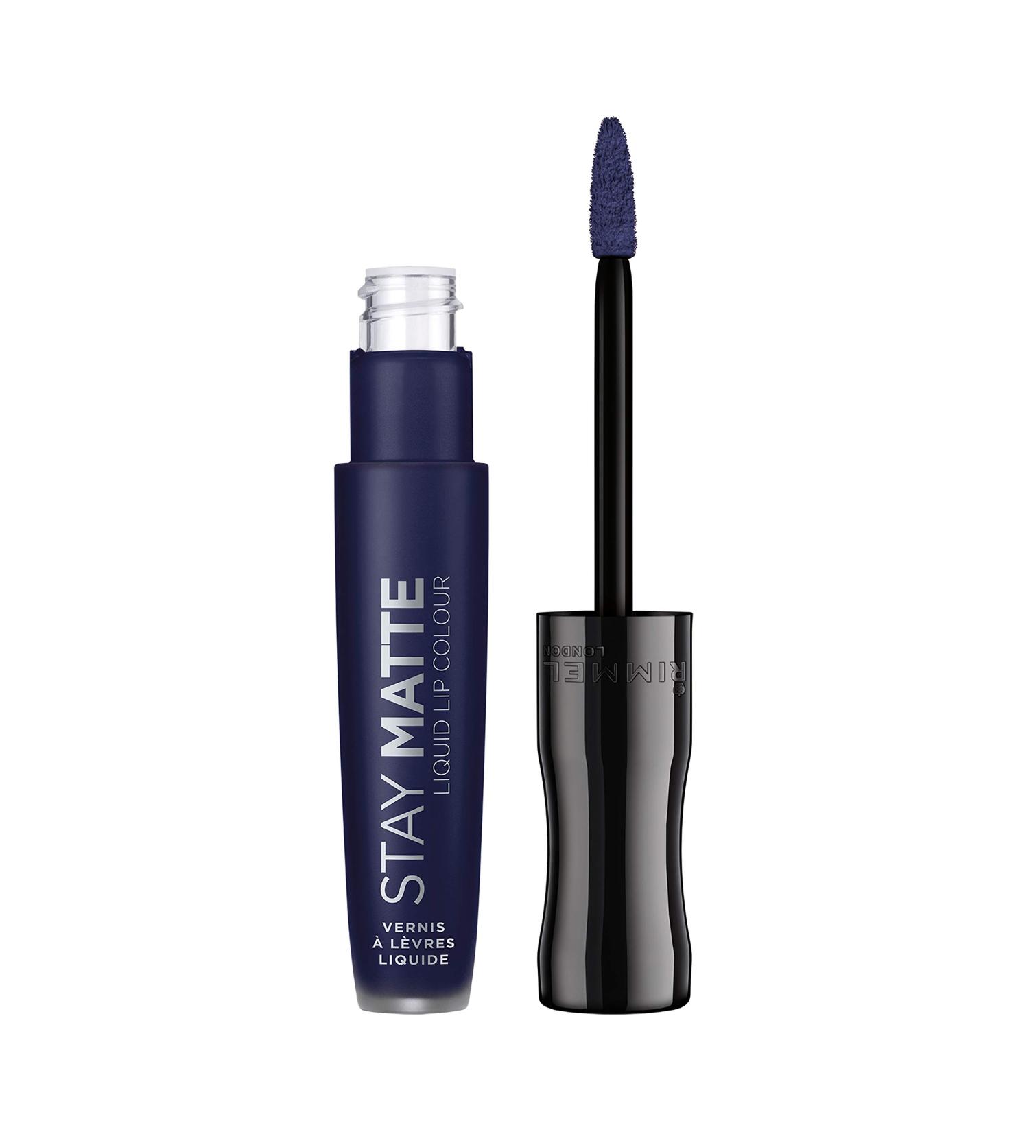 Rimmel Stay Matte Liquid Lip Colour 830 Blue Iris - Long-lasting Matte Finish Lipstick (1 Piece) | International Shipping Available - Buy Online on SooperMarket.com