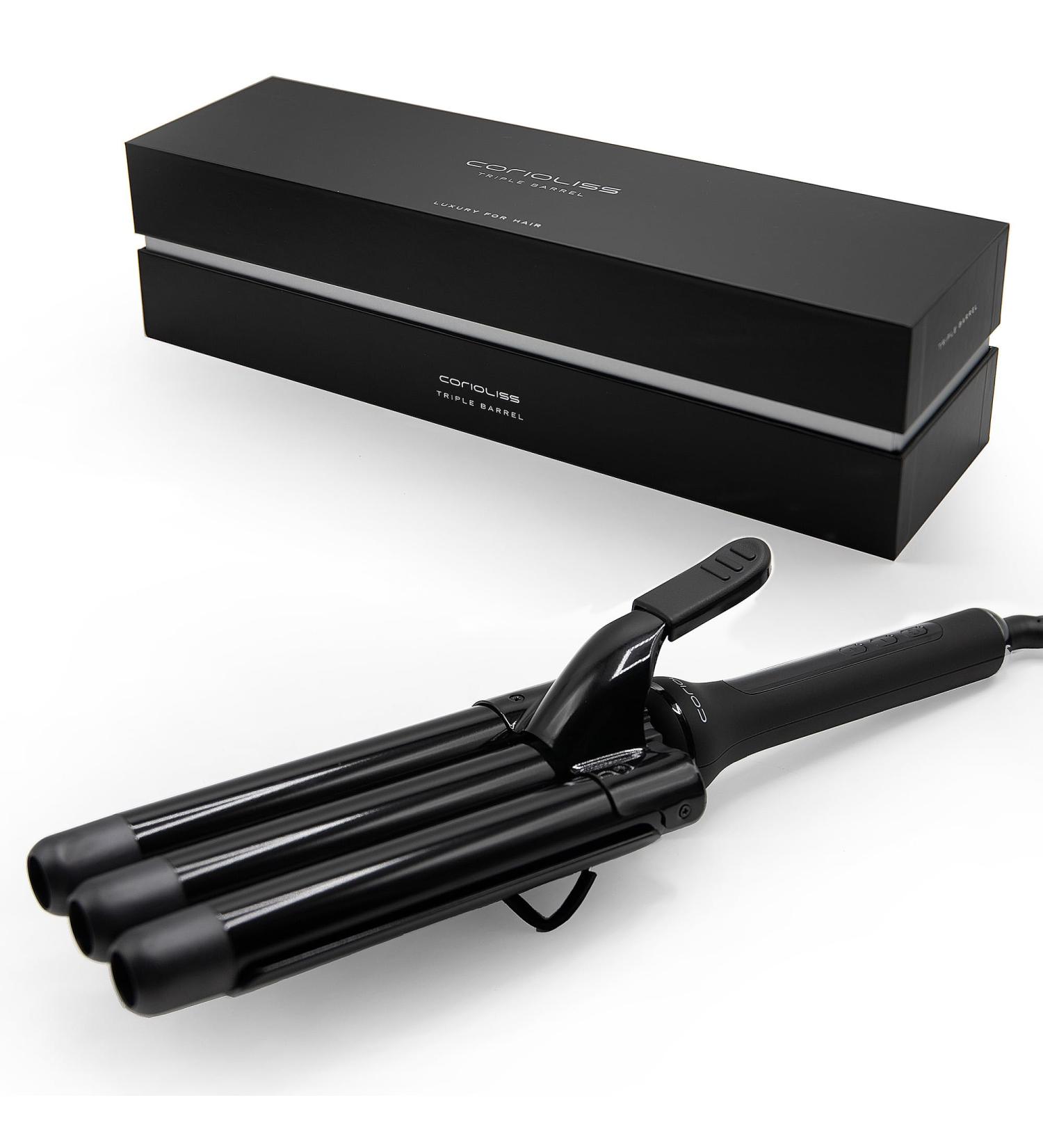 Buy Corioliss Triple Barrel Hair Curler - 3 Barrel Ceramic & Tourmaline Wand with Temperature Control | International Shipping Available - Buy Online on SooperMarket.com