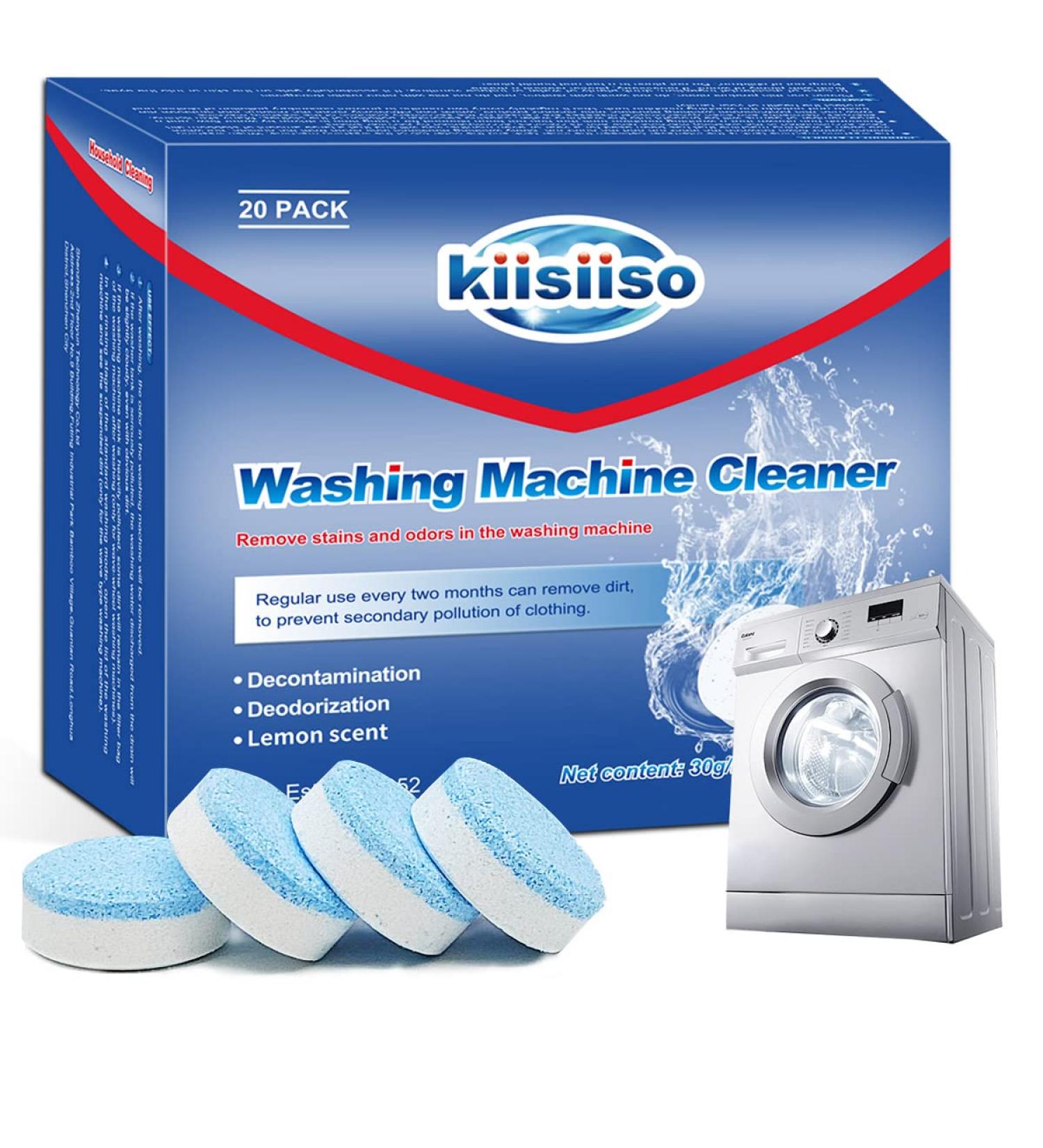 KIISIISO Washing Machine Cleaner Descaler Tablets | Deep Clean for Front, Top Load, HE Washers - Buy Online on SooperMarket.com