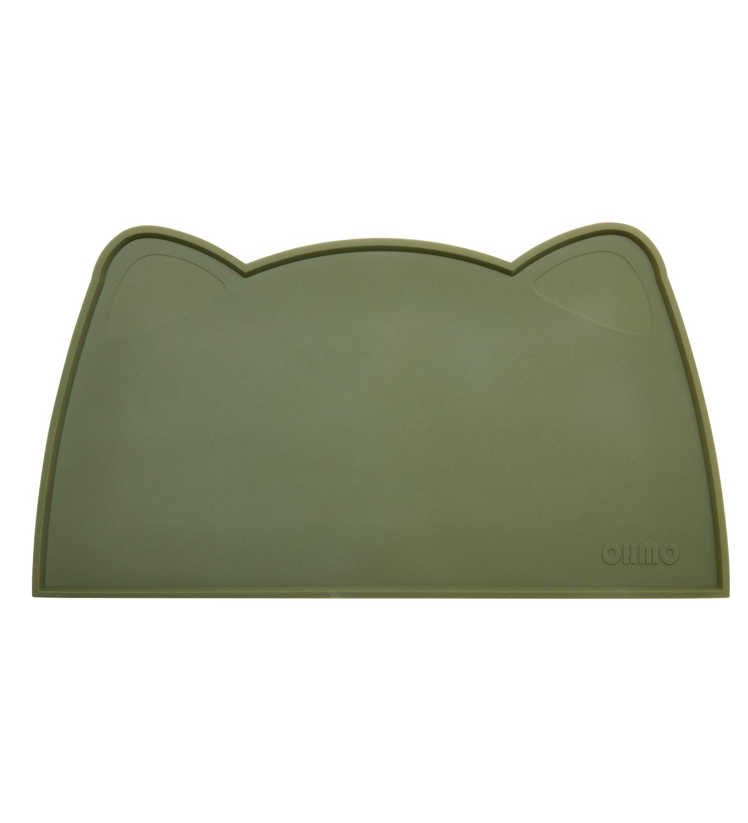 Ohmo Non-Slip Bowl Pad for Small Dogs & Cats | Waterproof Silicone Feed Pad - Camouflage Green (52x30cm) - Buy Online on SooperMarket.com