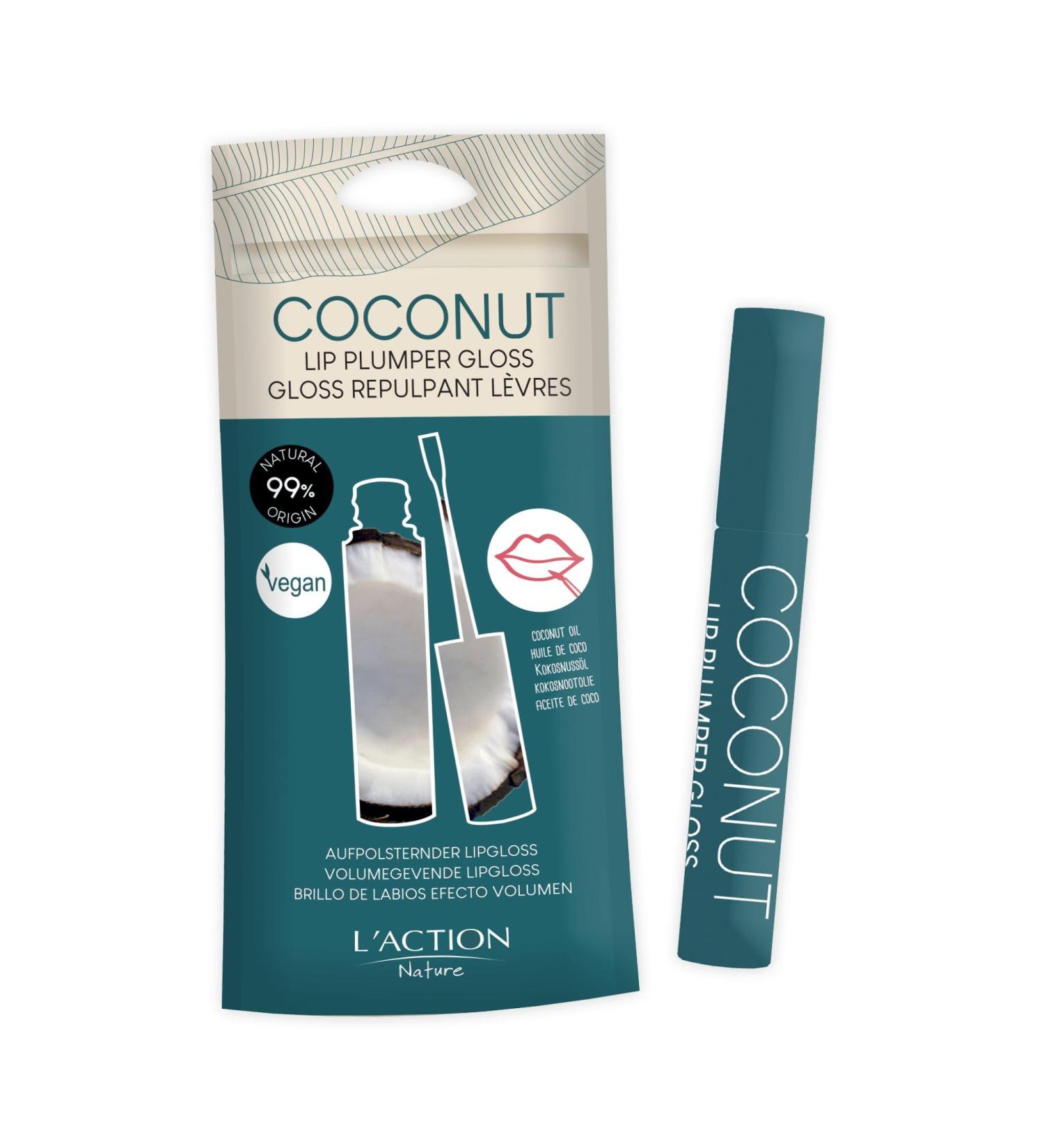 L Action Paris Lip Plumper Gloss Natural Oligopeptide Lip Gloss for Fuller Lips Long-Lasting Clear Shine 10ml International Shipping - Buy Online on SooperMarket.com
