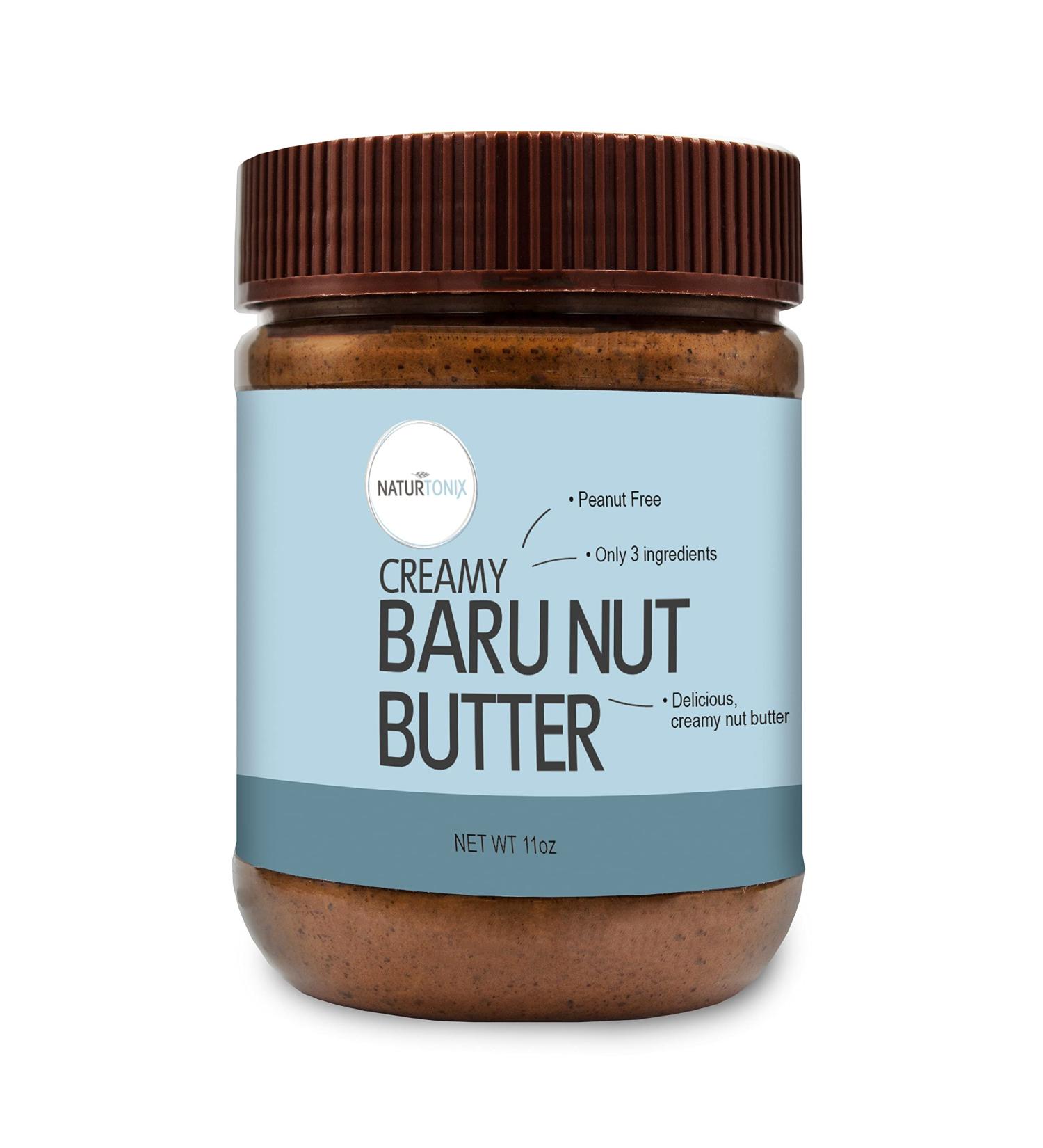 Naturtonix Baru Nut Butter - Peanut Free, Vegan & Kosher Certified, Creamy & Thick with Only 3 Ingredients, Gluten Free with 7g Protein - 11 Ounces - Buy Online on SooperMarket.com