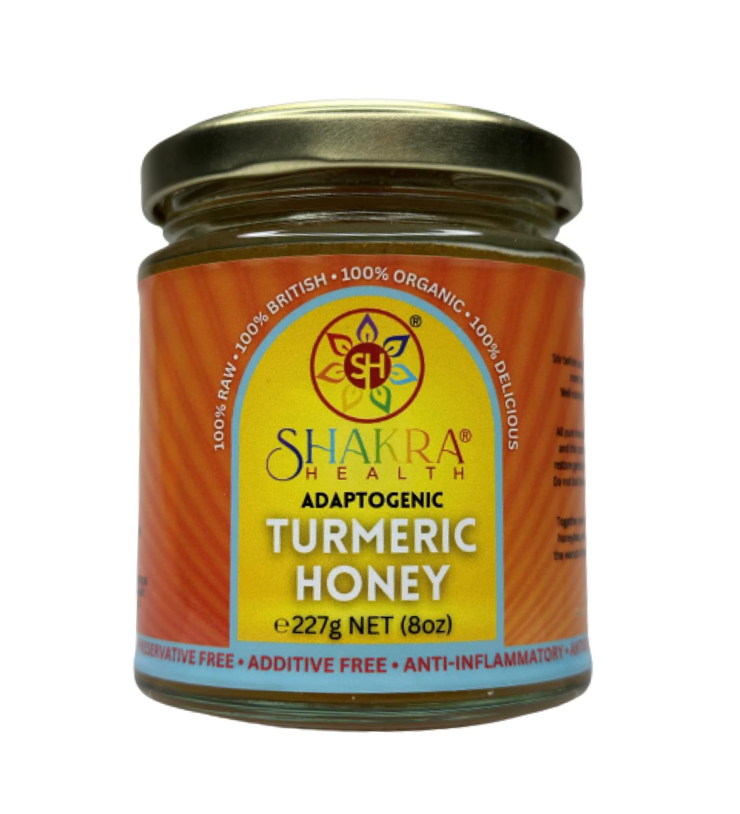 Organic Turmeric Honey Infused with UK Borage - Anti-Inflammatory & Anti-Aging | Shakra Health - Buy Online on SooperMarket.com