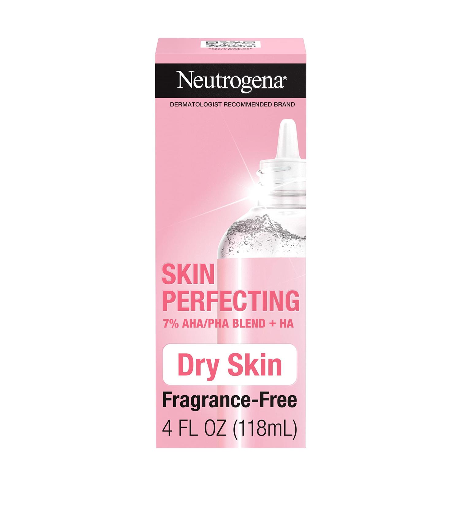 Neutrogena Skin Perfecting Liquid Exfoliant for Dry Skin - 4 fl oz (118 ml) | Gentle Daily Exfoliation - Buy Online on SooperMarket.com