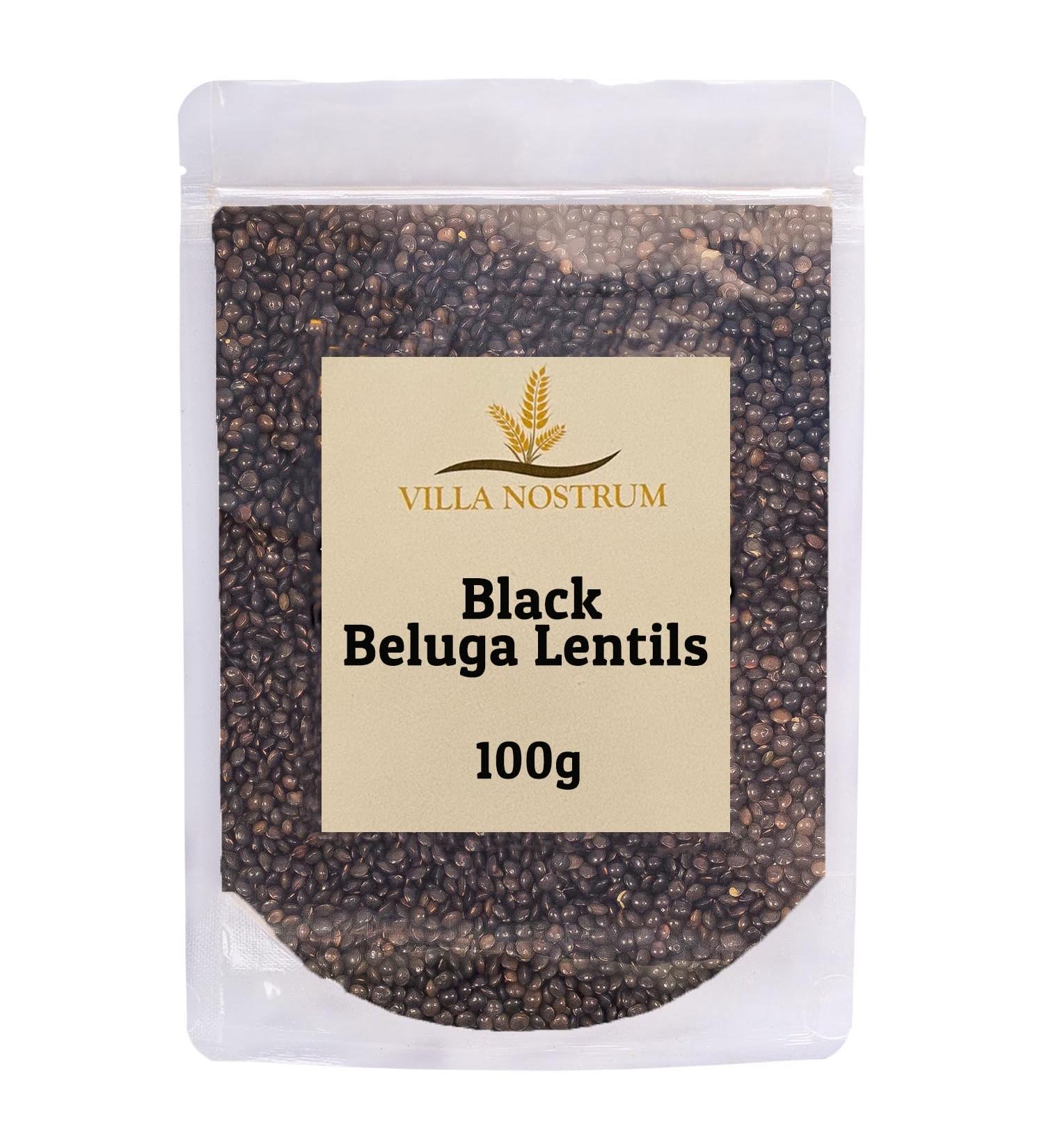 Villa Nostrum Black Beluga Lentils 1kg - Premium Quality Pulses - Buy Online on SooperMarket.com