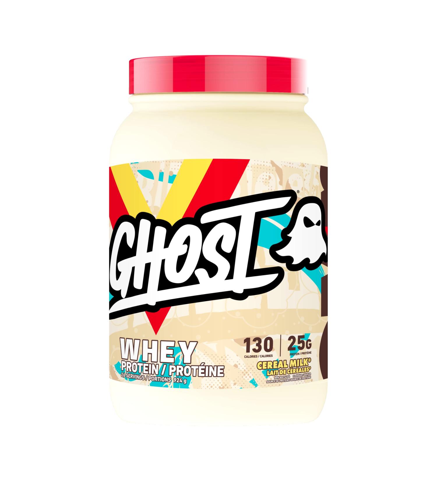 GHOST WHEY Protein Powder - 2lb 25g of Protein - Whey Protein Blend - Post Workout Fitness & Nutrition Shakes Smoothies Baking & Cooking (Cereal Milk) - Buy Online on SooperMarket.com