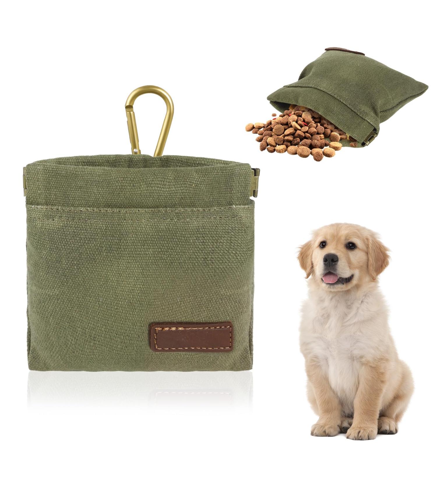 Fanshionide Dog Training Treats Bag - Army Green | Portable Puppy Training Bags with Carabiners for Easy Use - Buy Online on SooperMarket.com