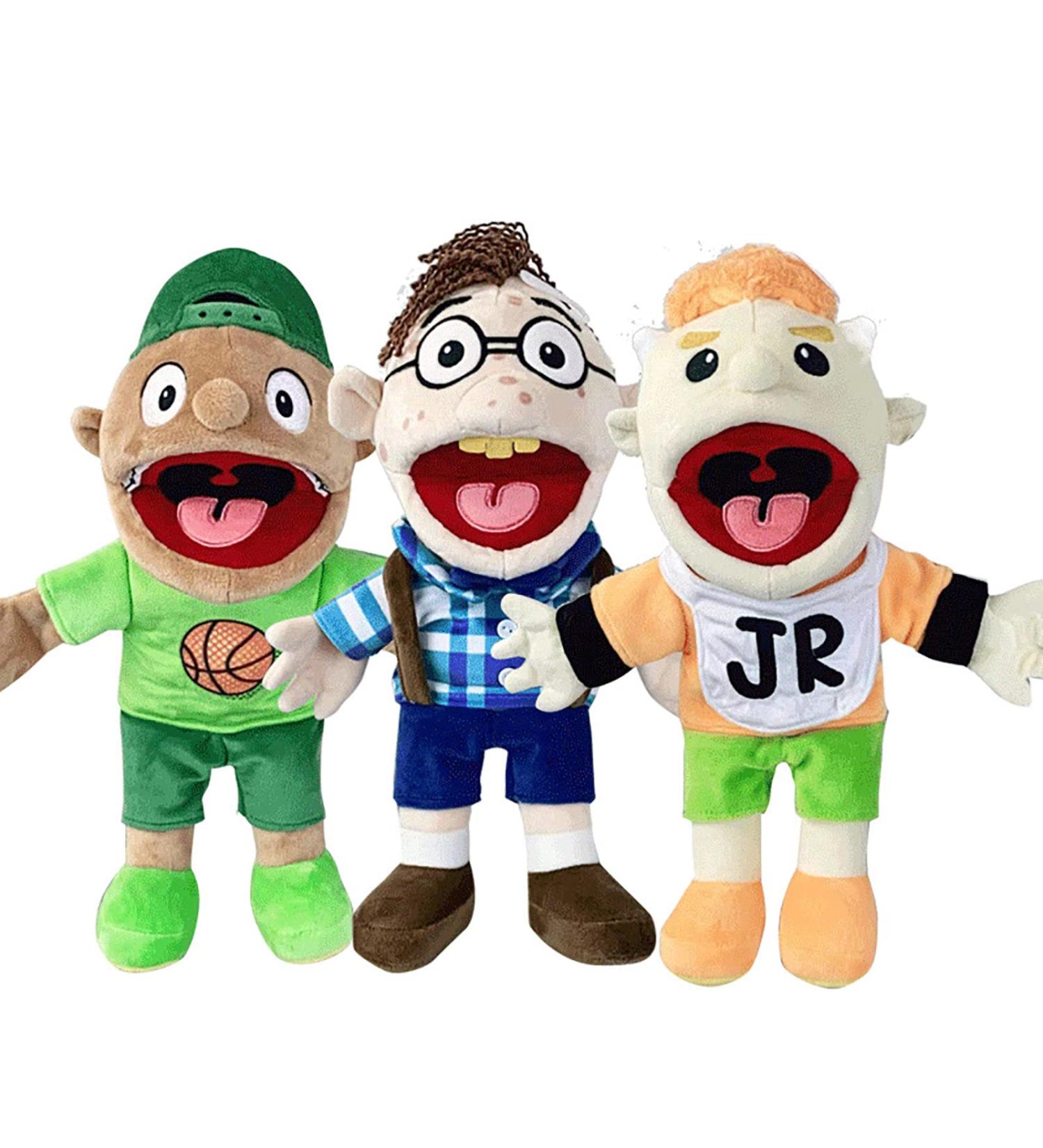 3pcs Jeffy Puppet Plush Toy Set - Soft Stuffed Hand Puppets for Kids Party Role-Playing - Buy Online on SooperMarket.com