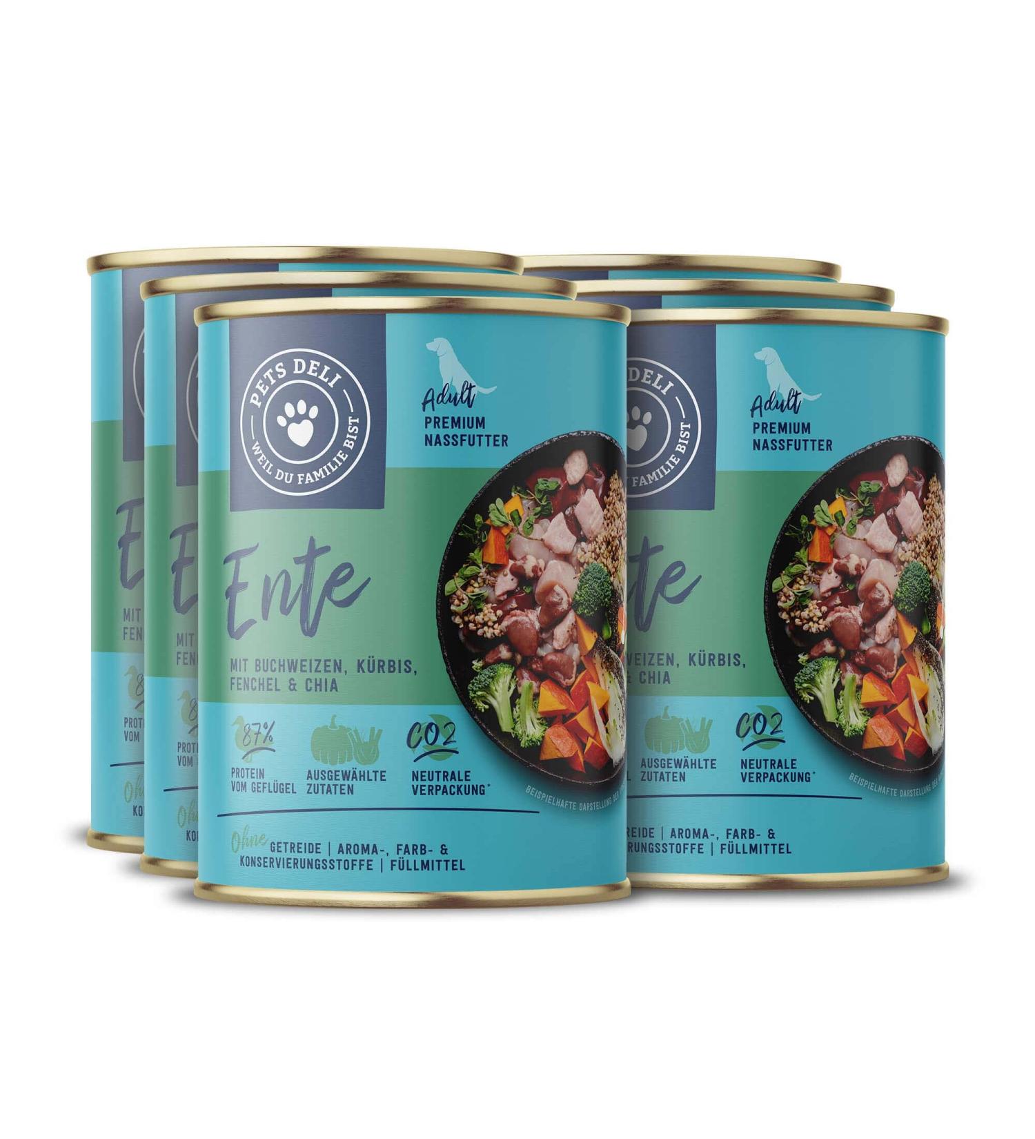 Pets Deli Wet Dog Food with Duck Pumpkin & Broccoli Gluten & Sugar-Free 6 x 400g Pack - Buy Online on SooperMarket.com