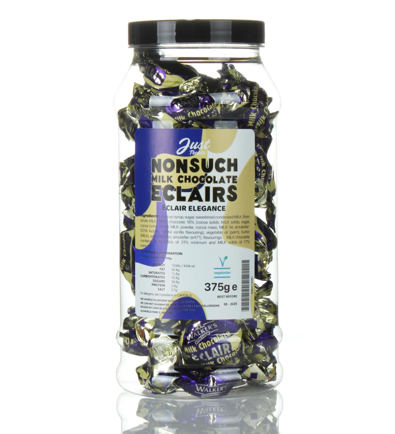 Just Treats Nonsuch Milk Chocolate Eclairs Gift Jar - Buy Online on SooperMarket.com