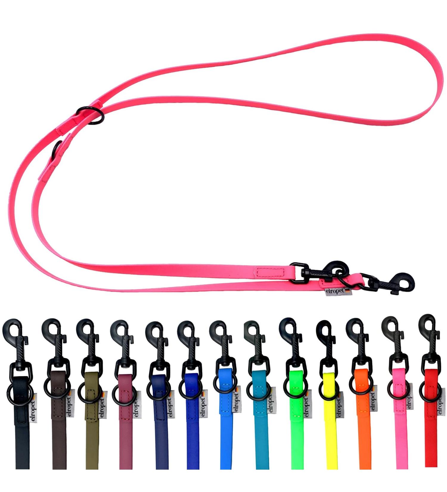 Biothane Dog Leash Adjustable for Small & Large Dogs - Durable Neon Pink 3.50m x 13mm - International Shipping Available - Buy Online on SooperMarket.com