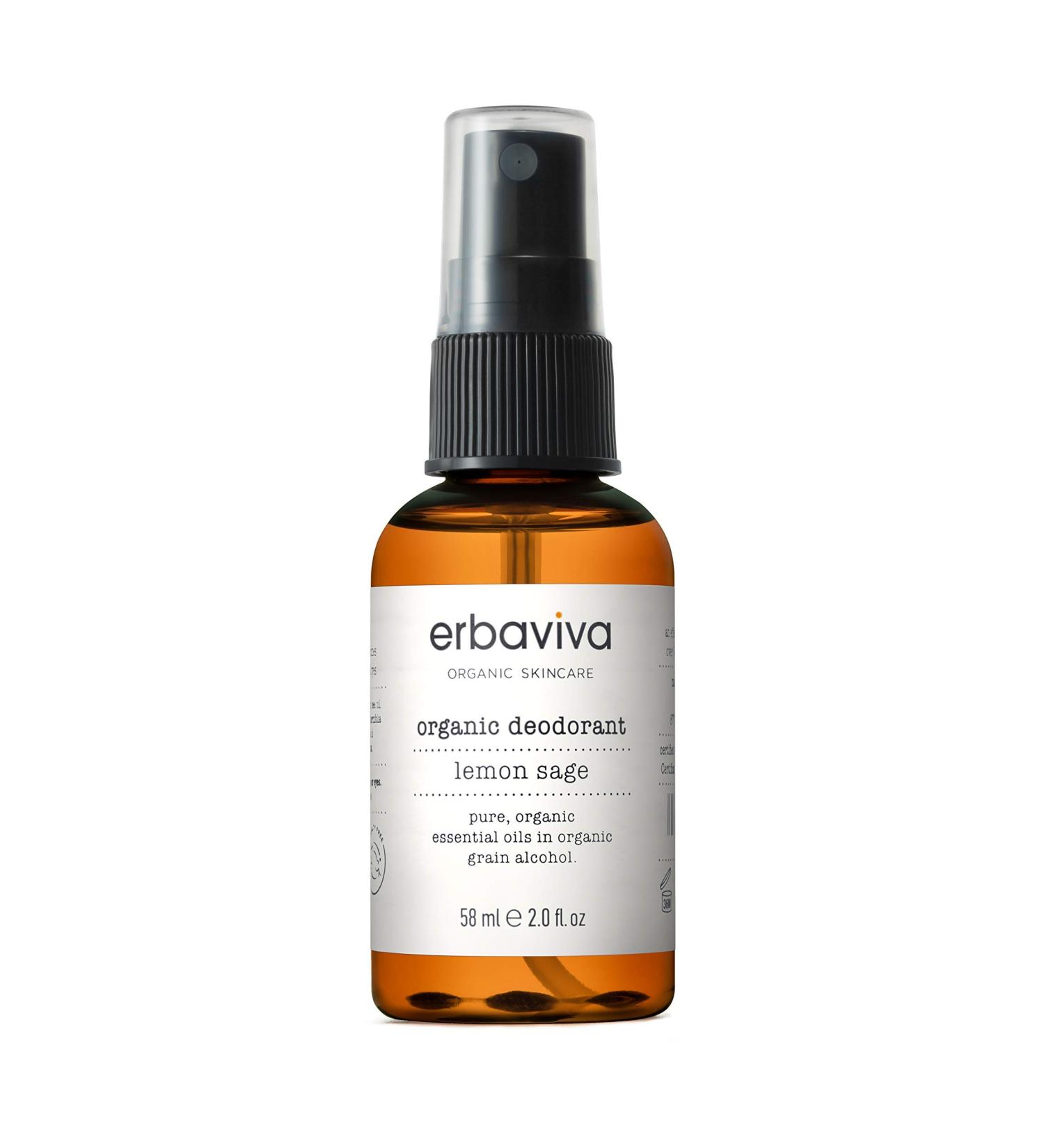 erbaviva Organic Deodorant Lemon & Sage 2 Fl Oz