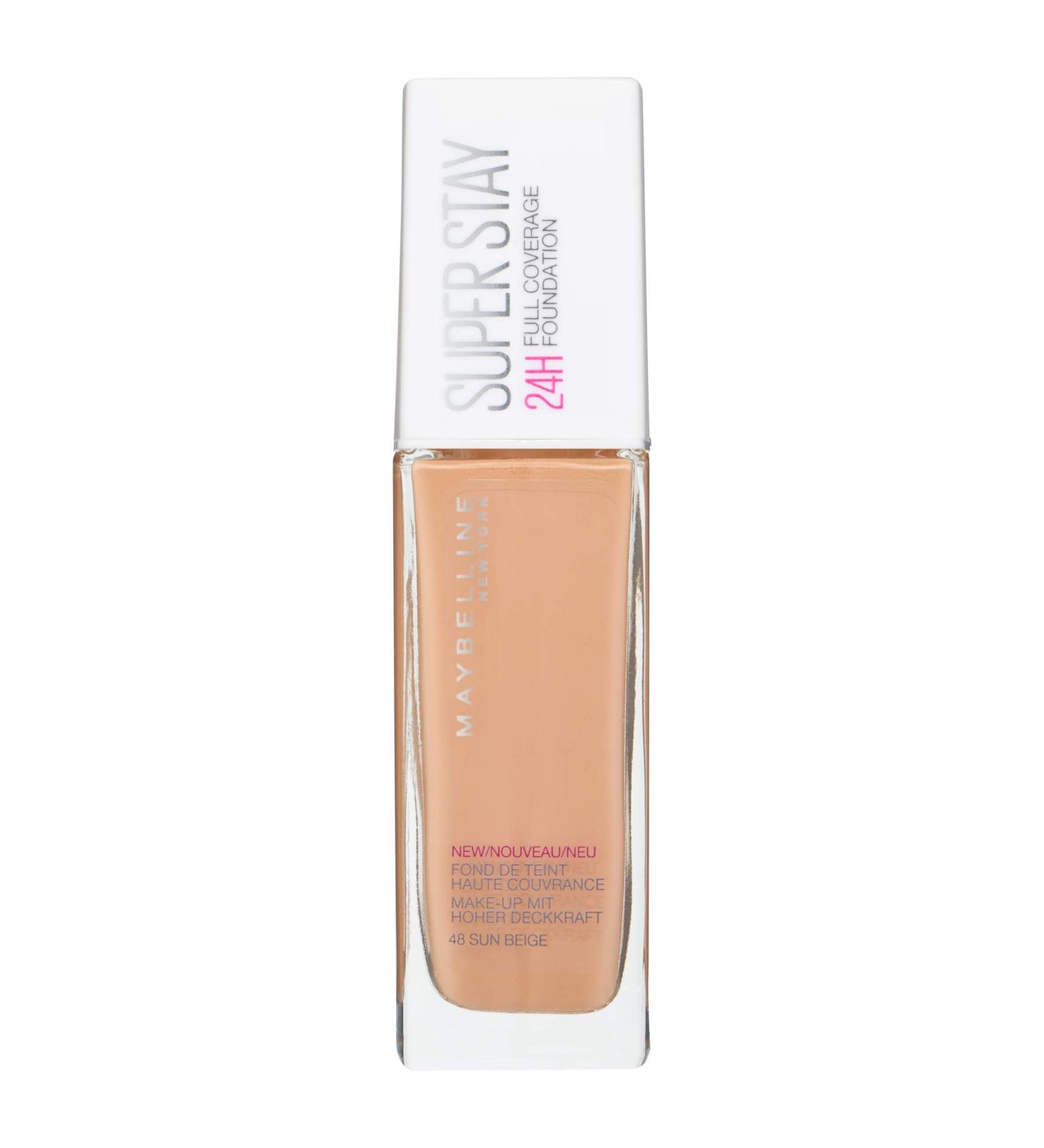 Maybelline New York Superstay 24-Hour Foundation - Water & Transfer-Resistant Color 48 Sun Beige 30 ml - Easy Feeling | International Shipping Available - Buy Online on SooperMarket.com