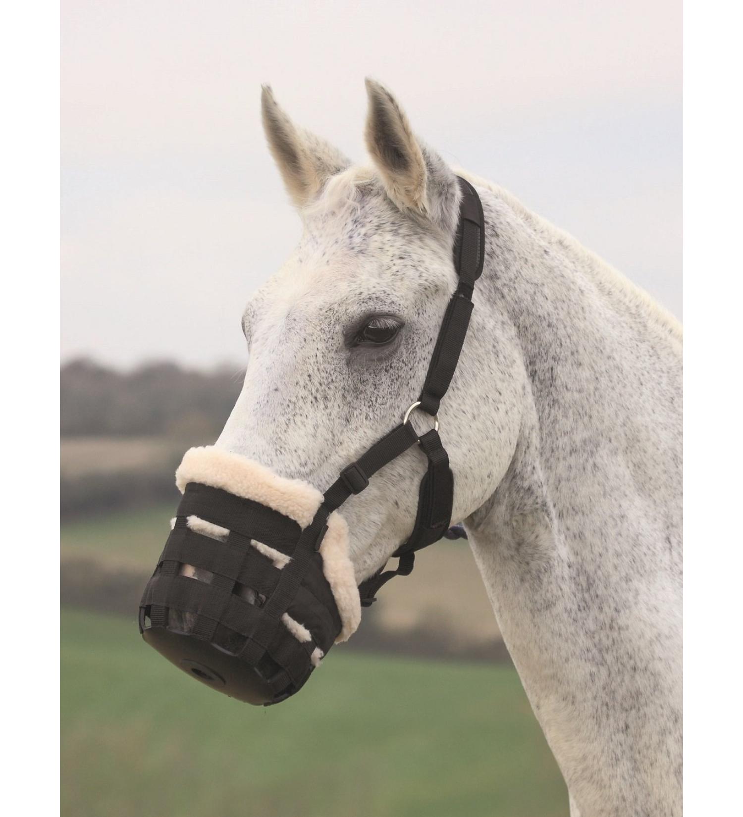 Shires deluxe fleece lined grazing muzzle - Extra Full