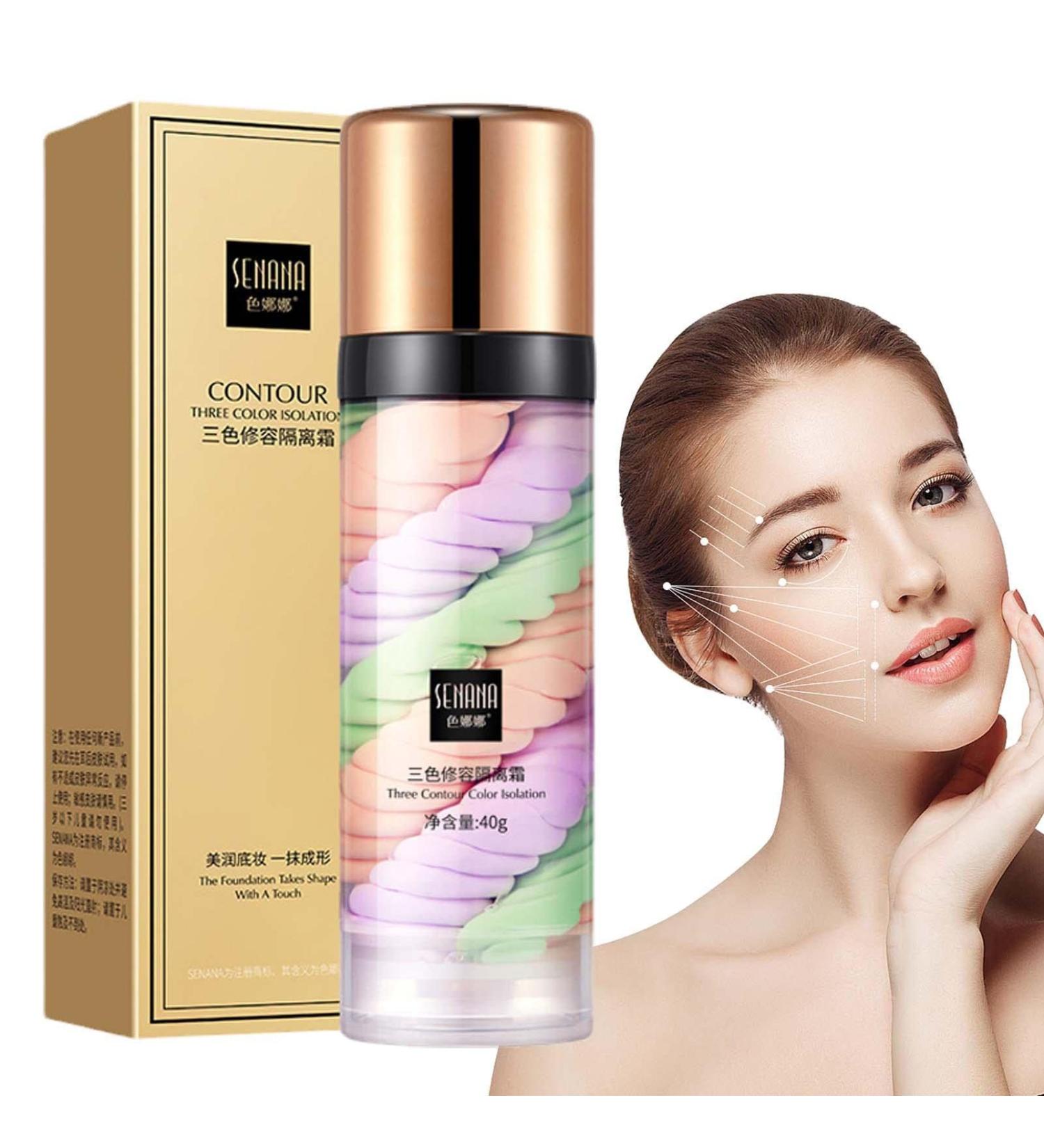 Step Color Corrector & Tricolor Isolation Cream - Face Makeup Primer Invisible Pore Moisturizer & Concealer Foundation | Teksome International Shipping - Buy Online on SooperMarket.com