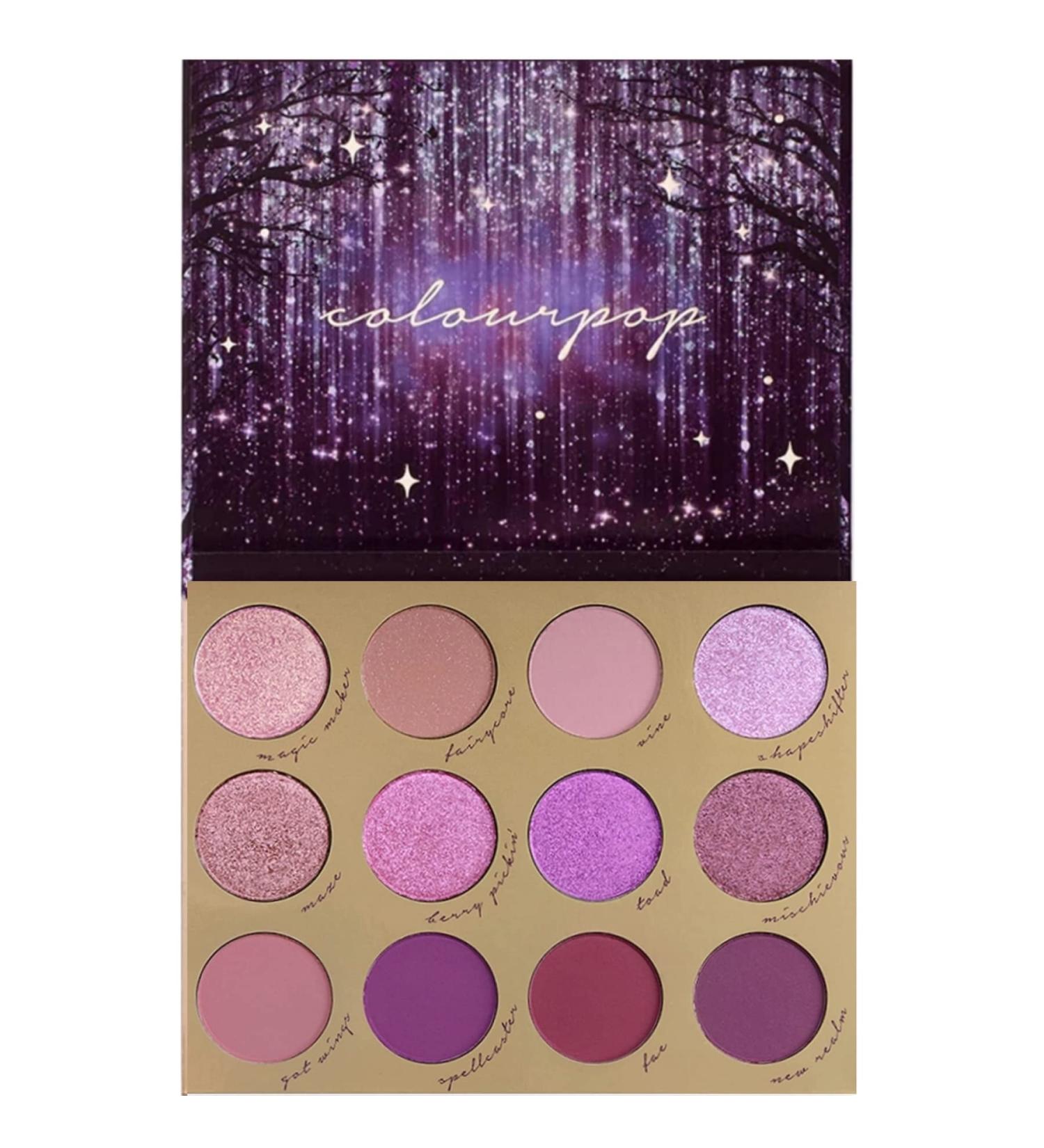 Colourpop Enchanted Eyeshadow Palette - Matte & Shimmery Purples & Pinks | Cruelty-Free International Shipping - Buy Online on SooperMarket.com