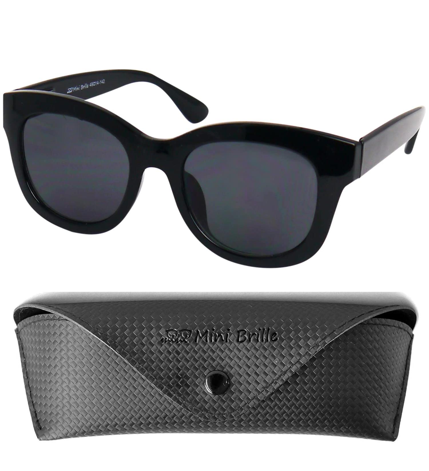 Stylish Retro Mini Glasses - Prescription Sunglasses with Thick Plastic Frame Free Case | Women's Reading Sun Glasses - 0.0 Diopters - Buy Online on SooperMarket.com