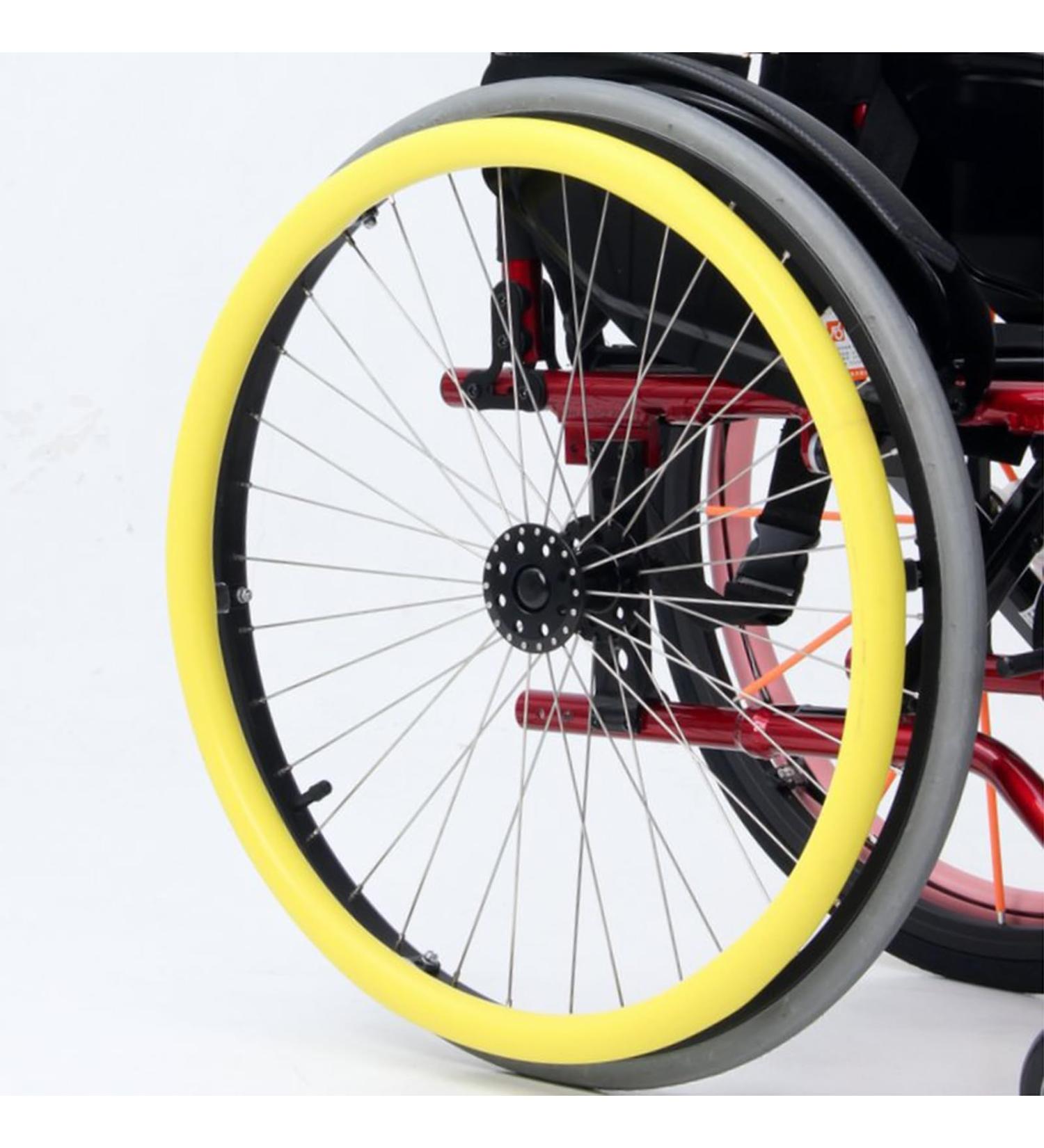 Wheelchair Wheel Covers 24-Inch Silicone Wheelchair Push Rim Covers Non-Slip Wear-Resistant Silicone Grip Covers for Improved Traction Hand Protection Easy Installation Universal Fit for 22/24-I 22-Inch Yellow - Buy Online on SooperMarket.com