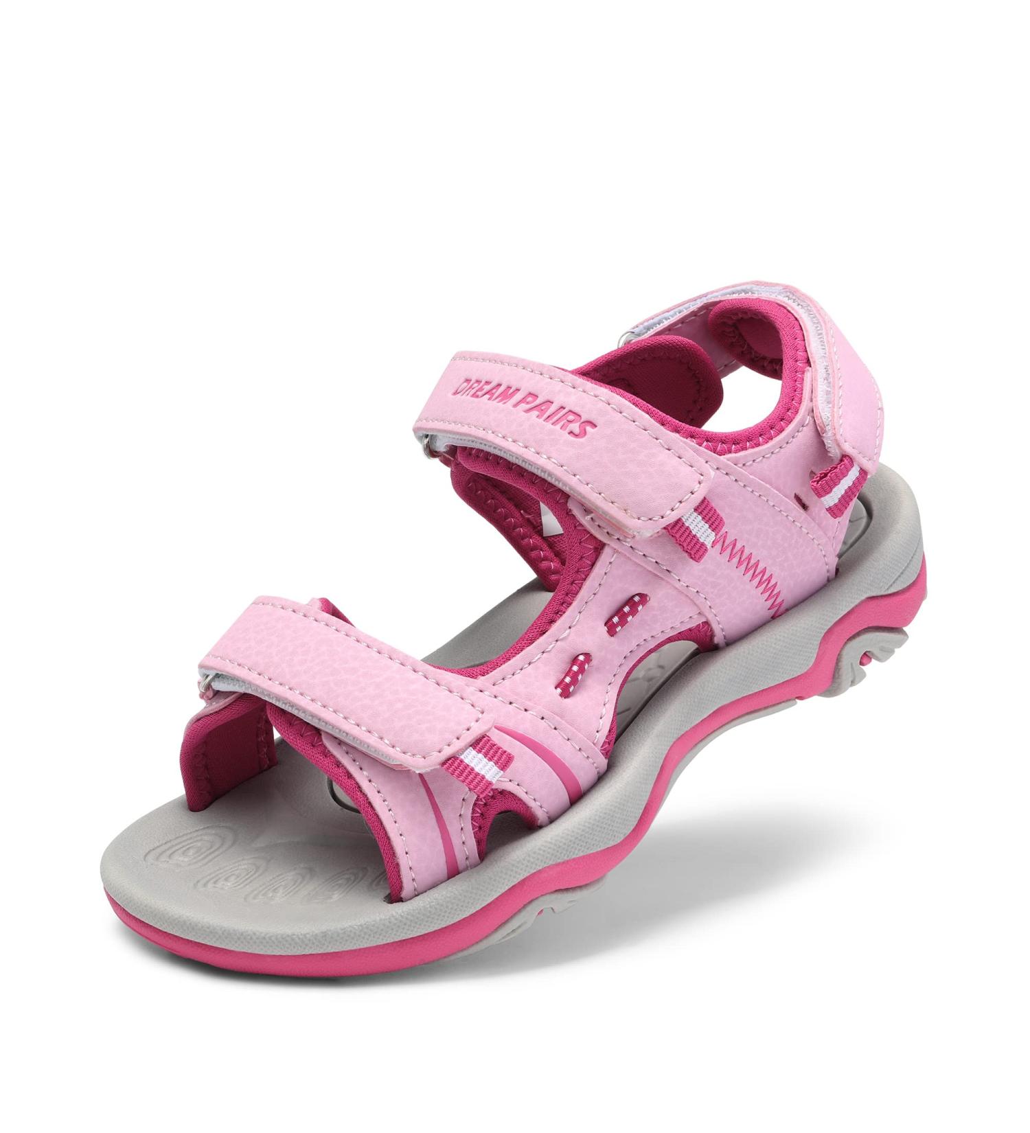 Buy Dream Pairs Girls' Summer Sports Sandals - Stylish Open Sneakers in Pink Fuchsia (33.5 EU) - International Shipping Available - Buy Online on SooperMarket.com