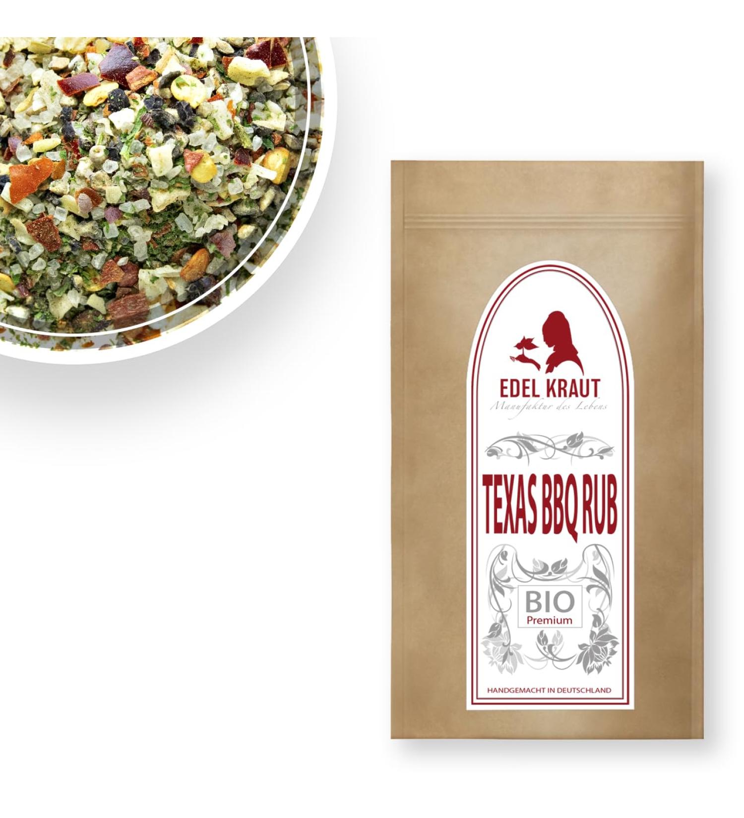 EDEL KRAUT Organic Texas BBQ Rub 500g | Premium Grilling Spice Mix for Flavorful BBQ | International Shipping Available - Buy Online on SooperMarket.com