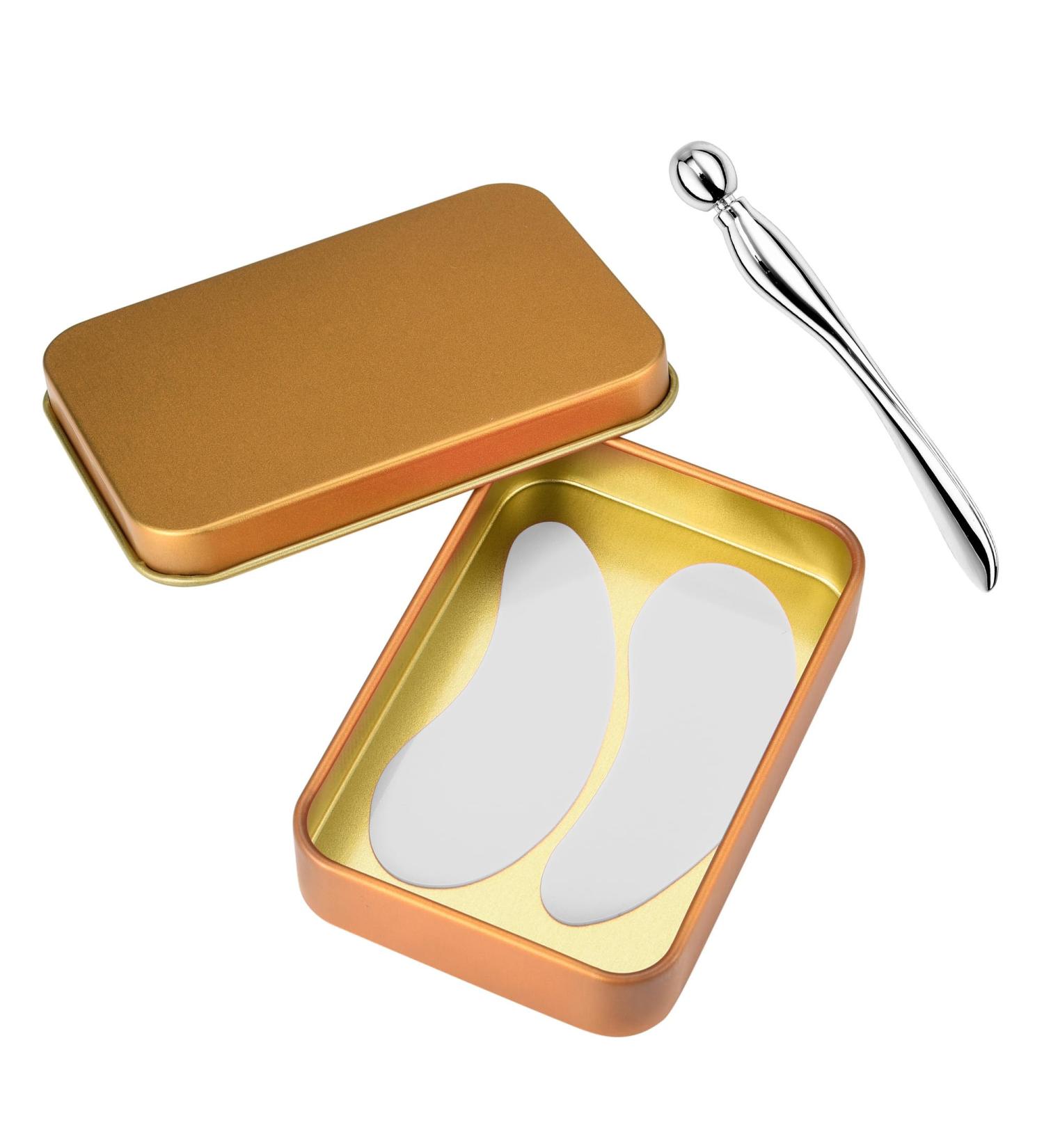 CCbeauty Reusable Under Eye Patches & Eye Cream Applicator Set | 100% Silicone Gel Pads for Hydration Fine Lines & Dark Circles | Storage Tin Included - Buy Online on SooperMarket.com