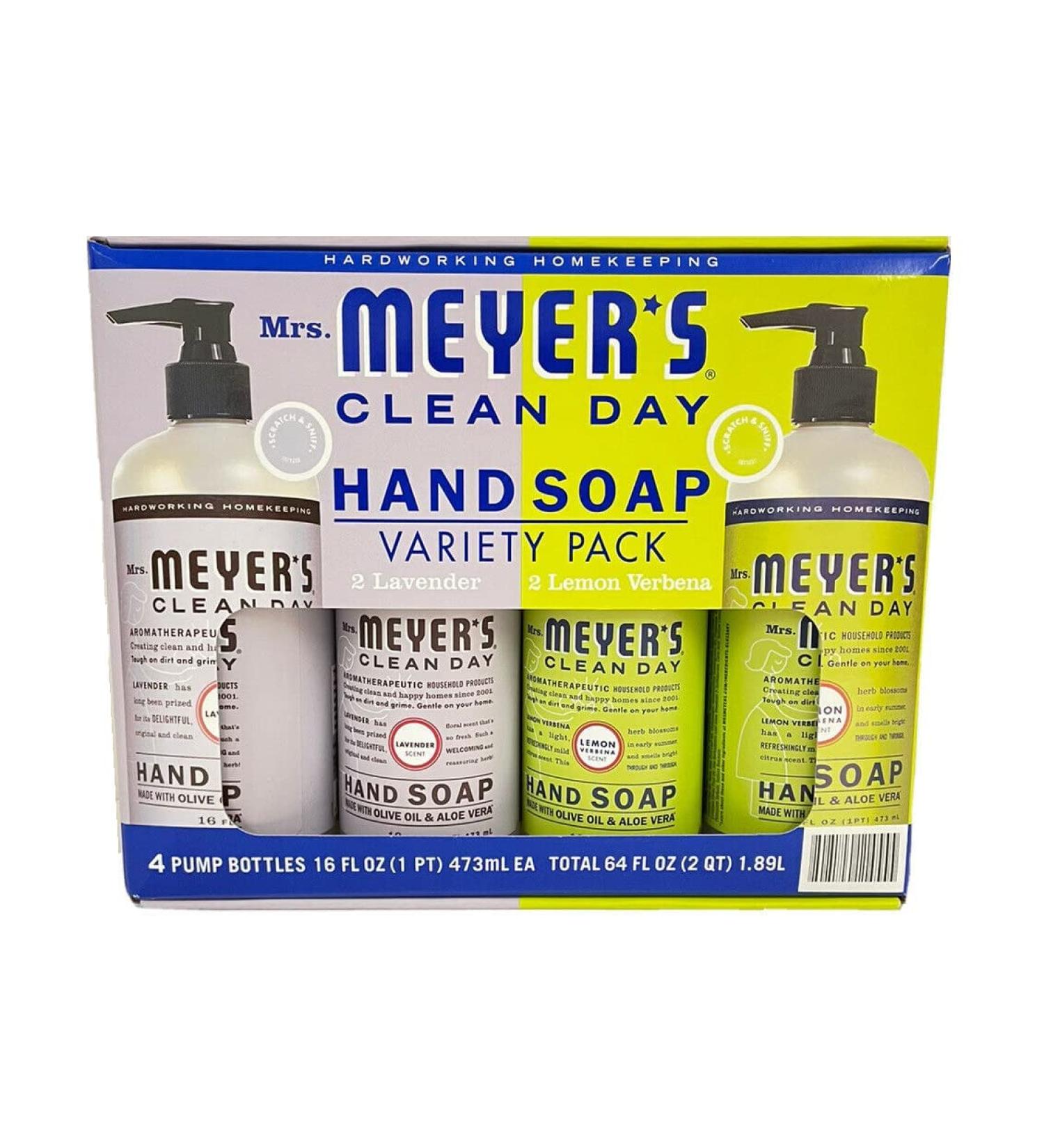 Mrs. Meyers Clean Day Hand Soap Variety Pack 16 Fl Oz 4 Pack Net Wt 64 Fl Oz 64 Oz ()