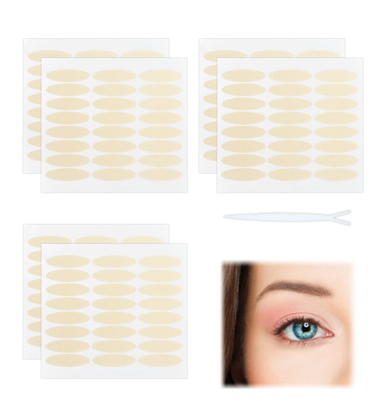 288PCS Eyelid Tape Instant Eye Lift Strips Set with Fork Rods L - Waterproof Double Eyelid Stickers for Uneven Mono-Eyelid - Natural & Invisible Beauty Tool - Buy Online on SooperMarket.com