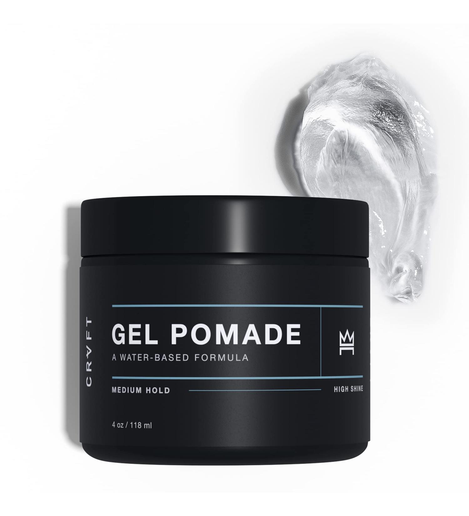 CRVFT Gel Pomade 4oz | High Shine/Medium Hold | Water Based/Water Soluble | Ideal For Short/Medium Thick Hair | Stylist Approved Scent | Men's Styling Product - Buy Online on SooperMarket.com