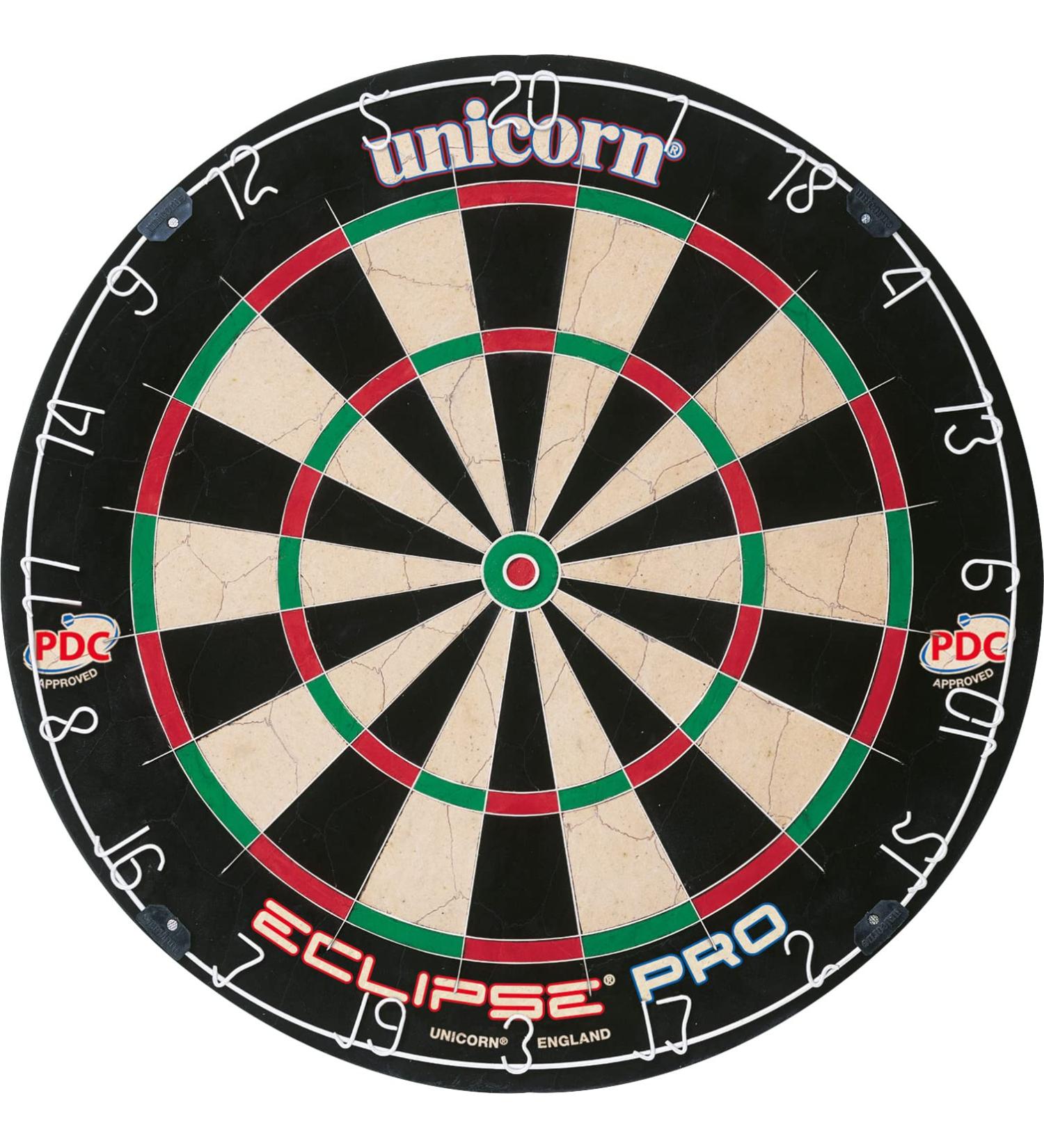 Unicorn Eclipse Pro Dart Board - Ultra Slim Segmentation for Increased Scoring | 30% Thinner Than Conventional Boards - Buy Online on SooperMarket.com