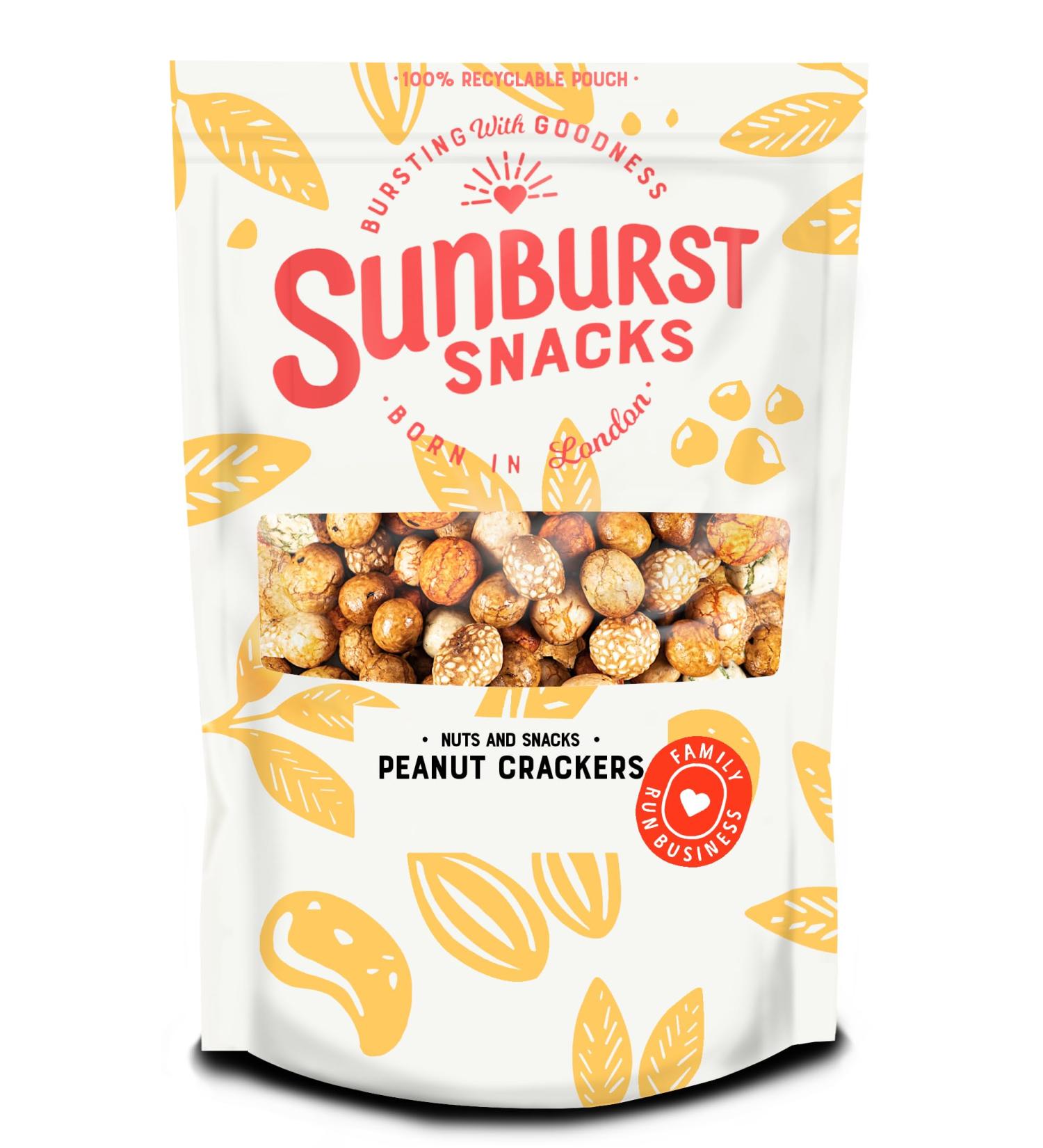 Sunburst Snacks Whole Peanut Crackers Crispy and Flavourful Non-GMO Recyclable & Resealable Pouch 500g - Buy Online on SooperMarket.com