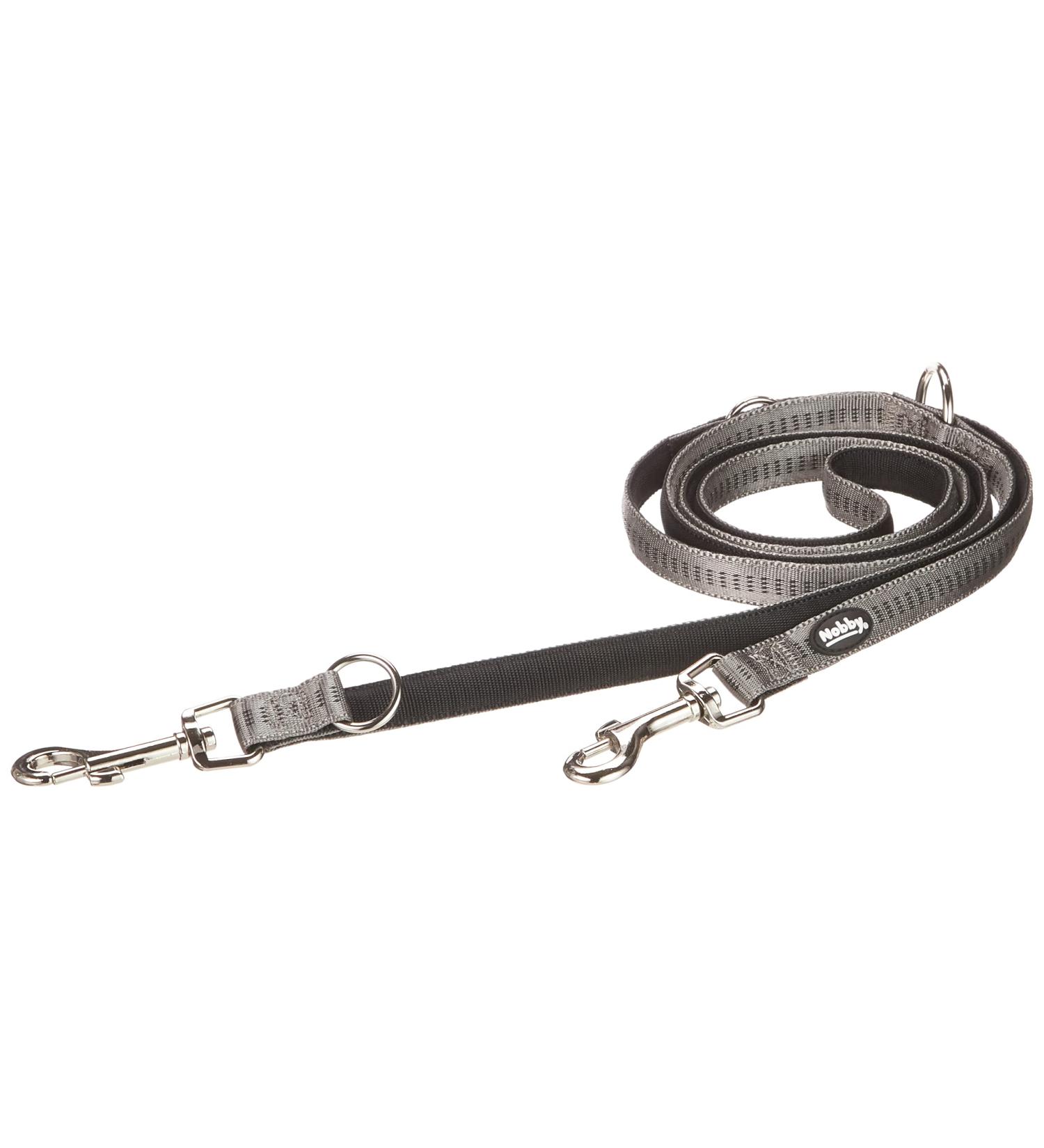 Nobby Soft Grip Leash - Dark Grey/Black 200 cm Long 15 mm Wide - Premium Quality Dog Leash for Comfort & Control - Buy Online on SooperMarket.com