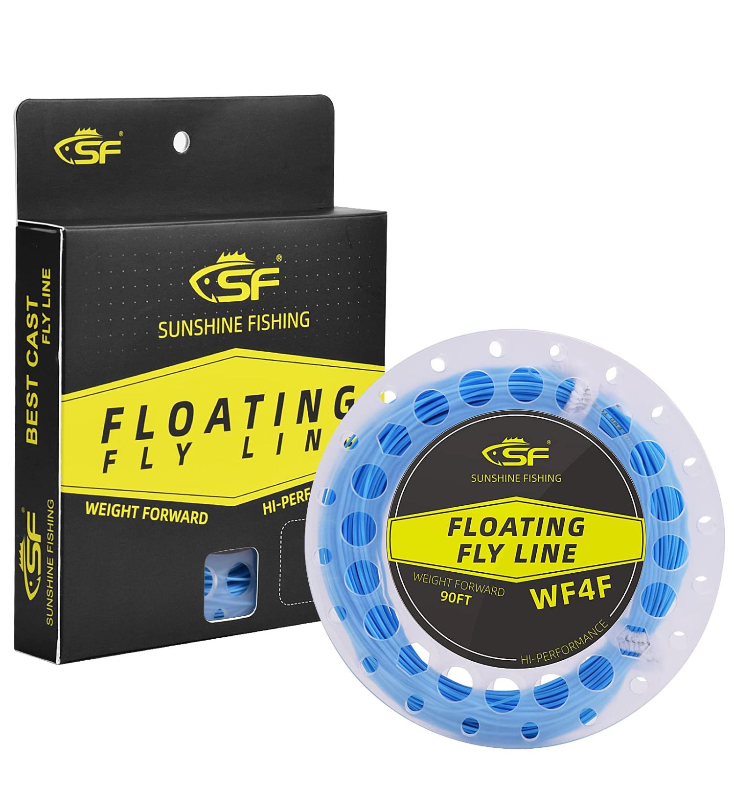 SF Fly Fishing Floating Line | Welded Loop Weight Forward Fly Line 90FT WF2-WF9F Sky Blue - Buy Online on SooperMarket.com