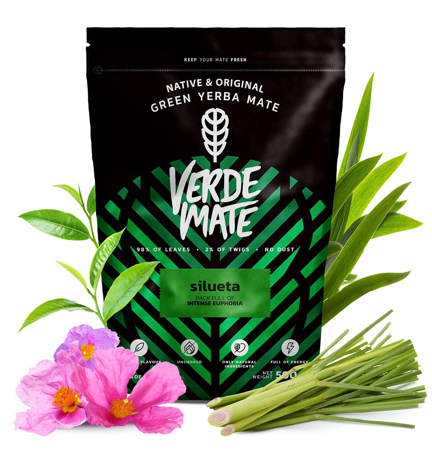 Verde Mate Green Silueta 500g Herbal Yerba Mate Tea from Brazil Gluten Free Unsmoked Vegan - Buy Online on SooperMarket.com