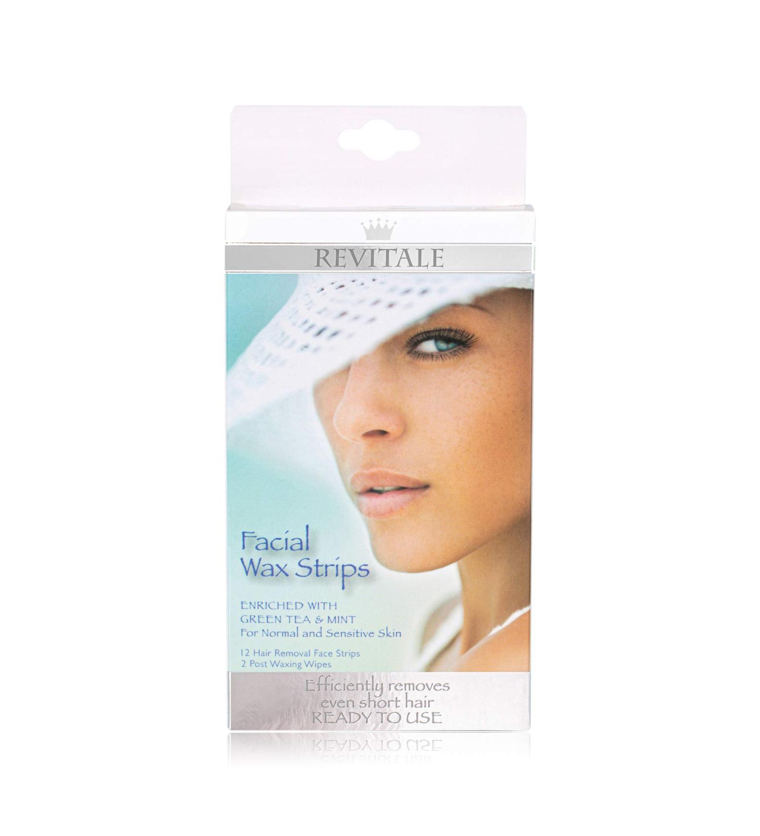 Revitale Face Wax Small Strips Kit - Green Tea & Mint (12 Strips) - Buy Online on SooperMarket.com