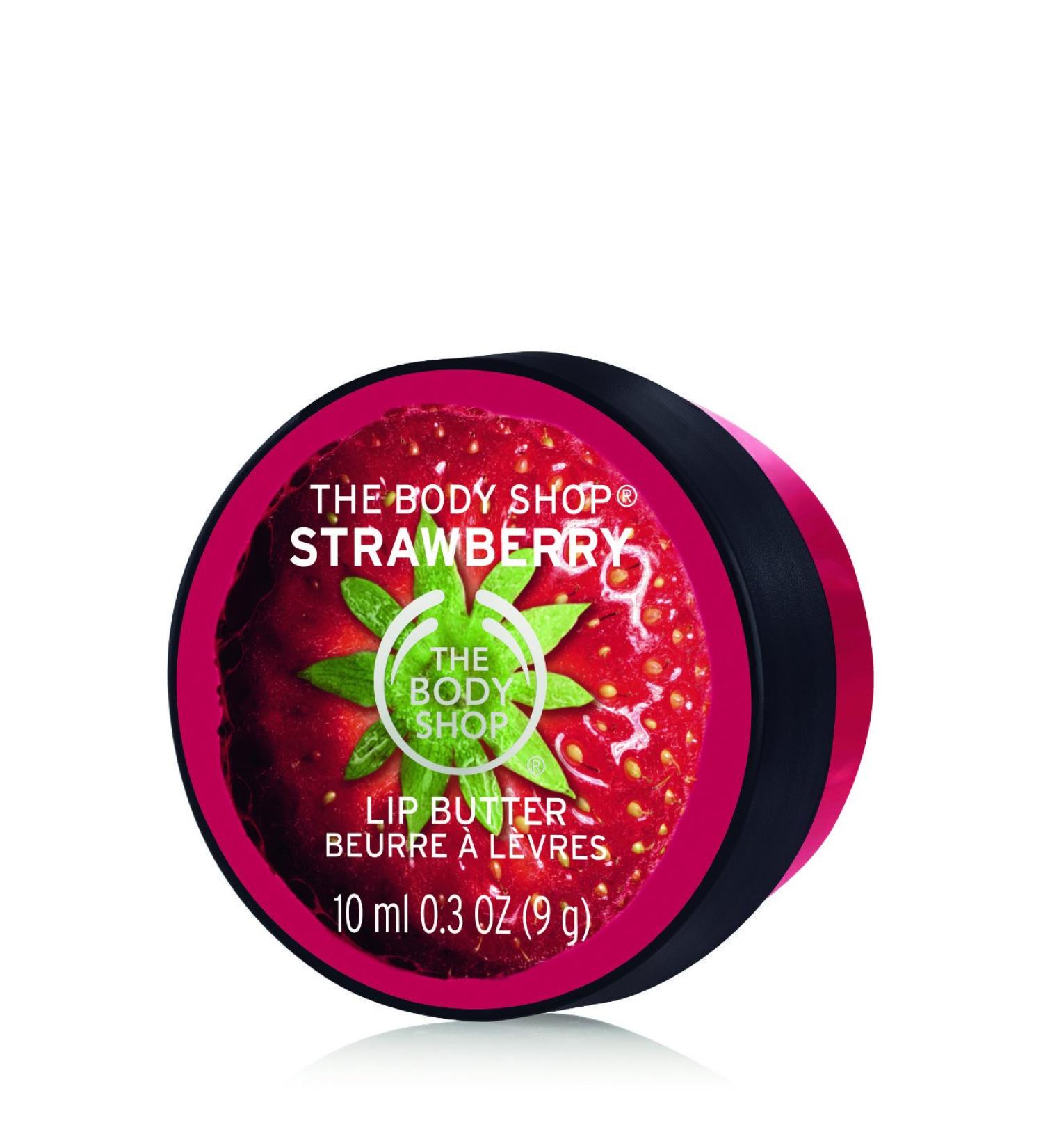 The Body Shop Strawberry Lip Butter - 10ml | Hydrating Lip Care - Buy Online on SooperMarket.com
