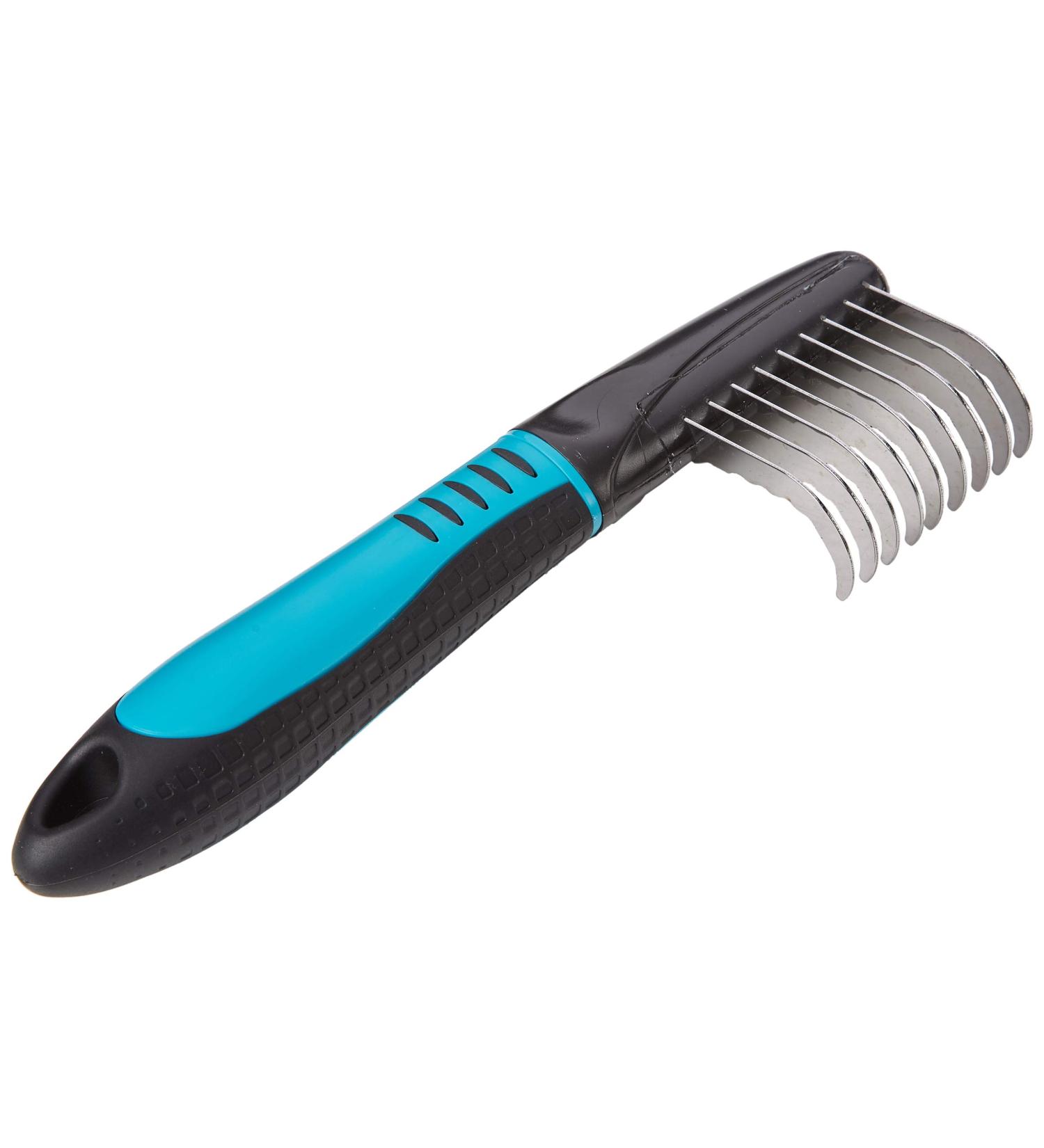 Trixie fur detangler curved prongs 19 cm 650 g (1 pack) black/turquoise black/turquoise 650 g (1 pack)