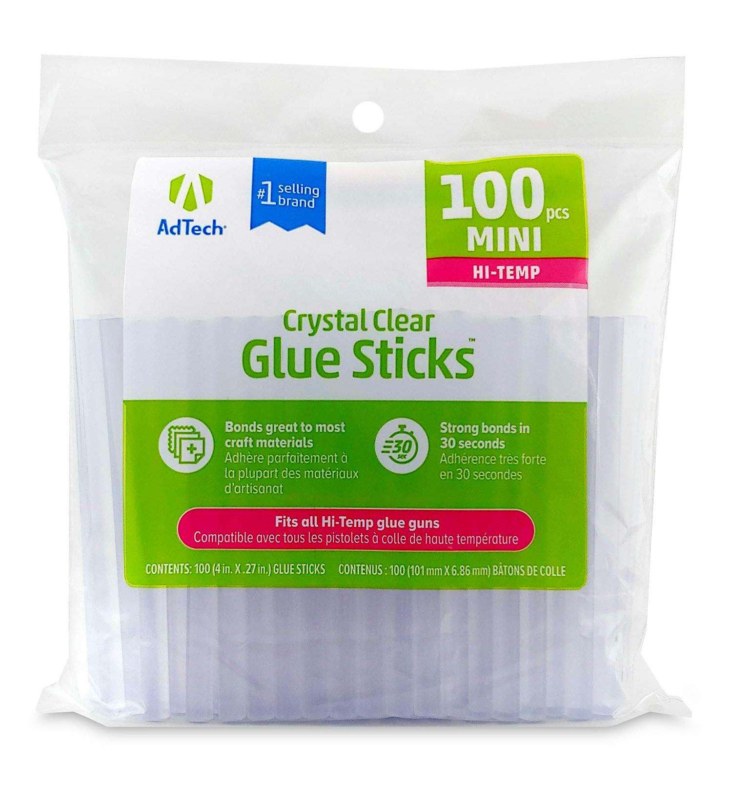 Adtech W229-34ZIP100 Mini Hot Glue Sticks  single pack  Clear 100 Count 100 pack - Buy Online on SooperMarket.com
